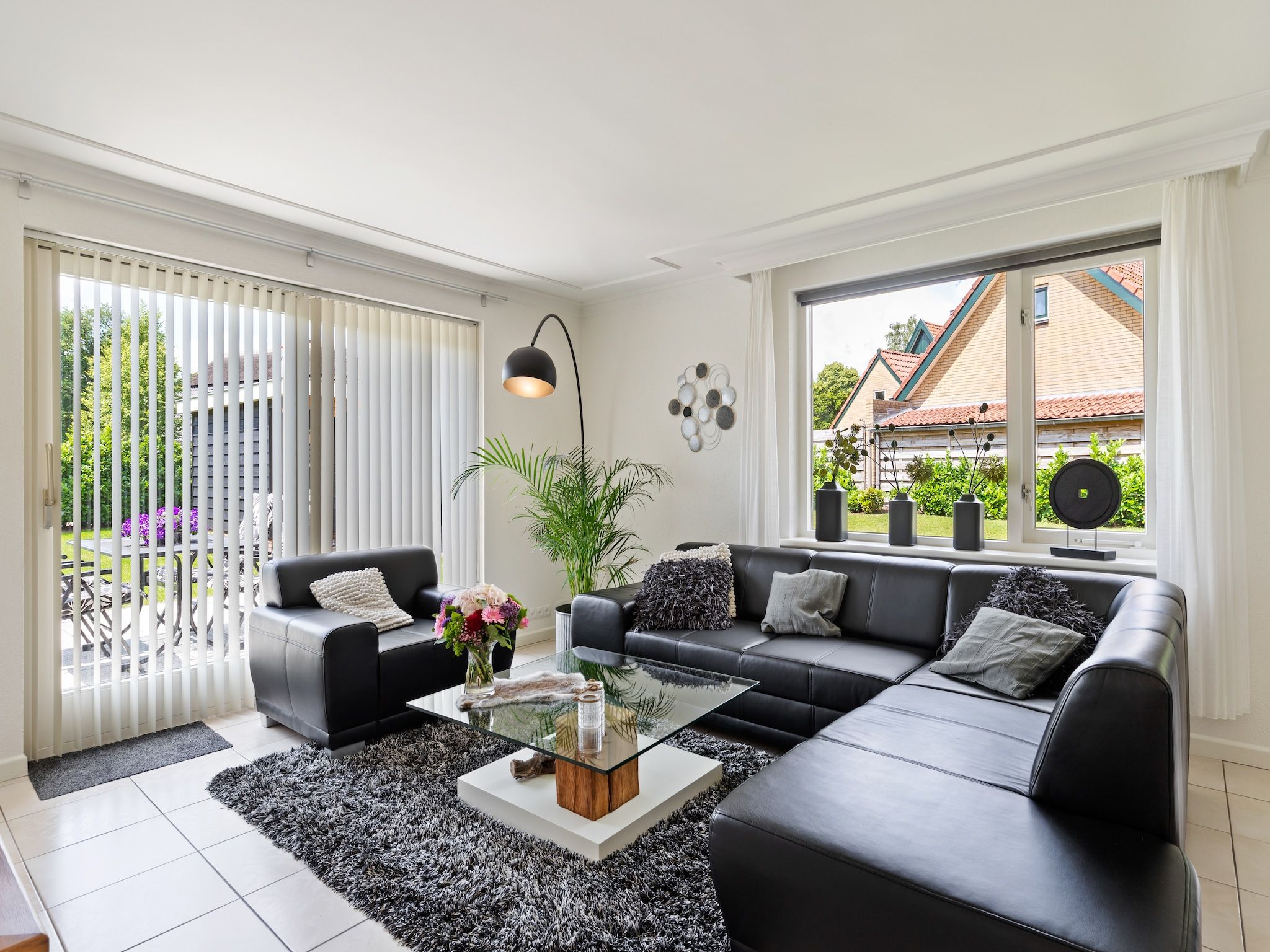 De woonkamer van Huisje Putten in Putten