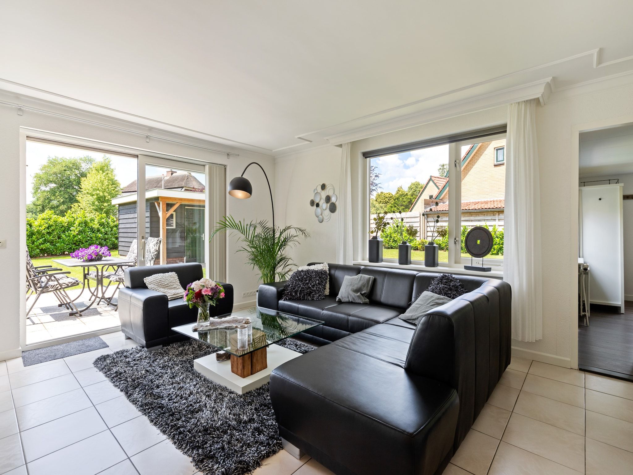 De woonkamer van Huisje Putten in Putten