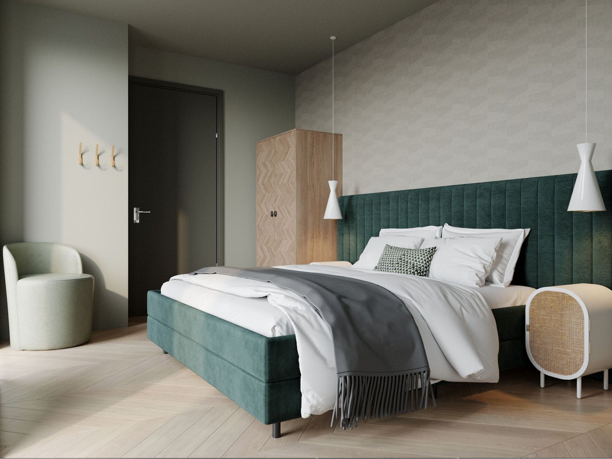 Een slaapkamer van Buytenveldt H2 in De Cocksdorp Texel