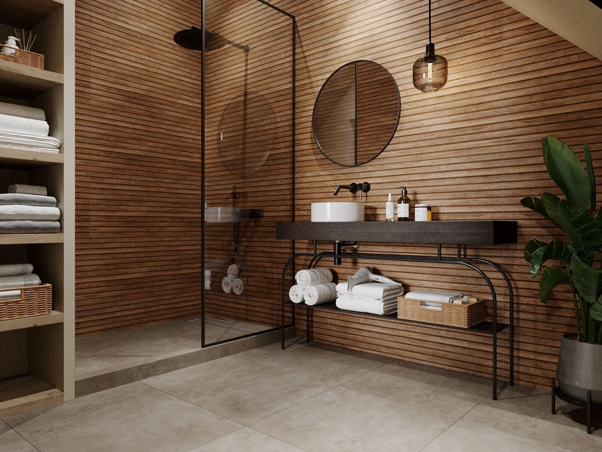 De badkamer van Buytenveldt H2 in De Cocksdorp Texel