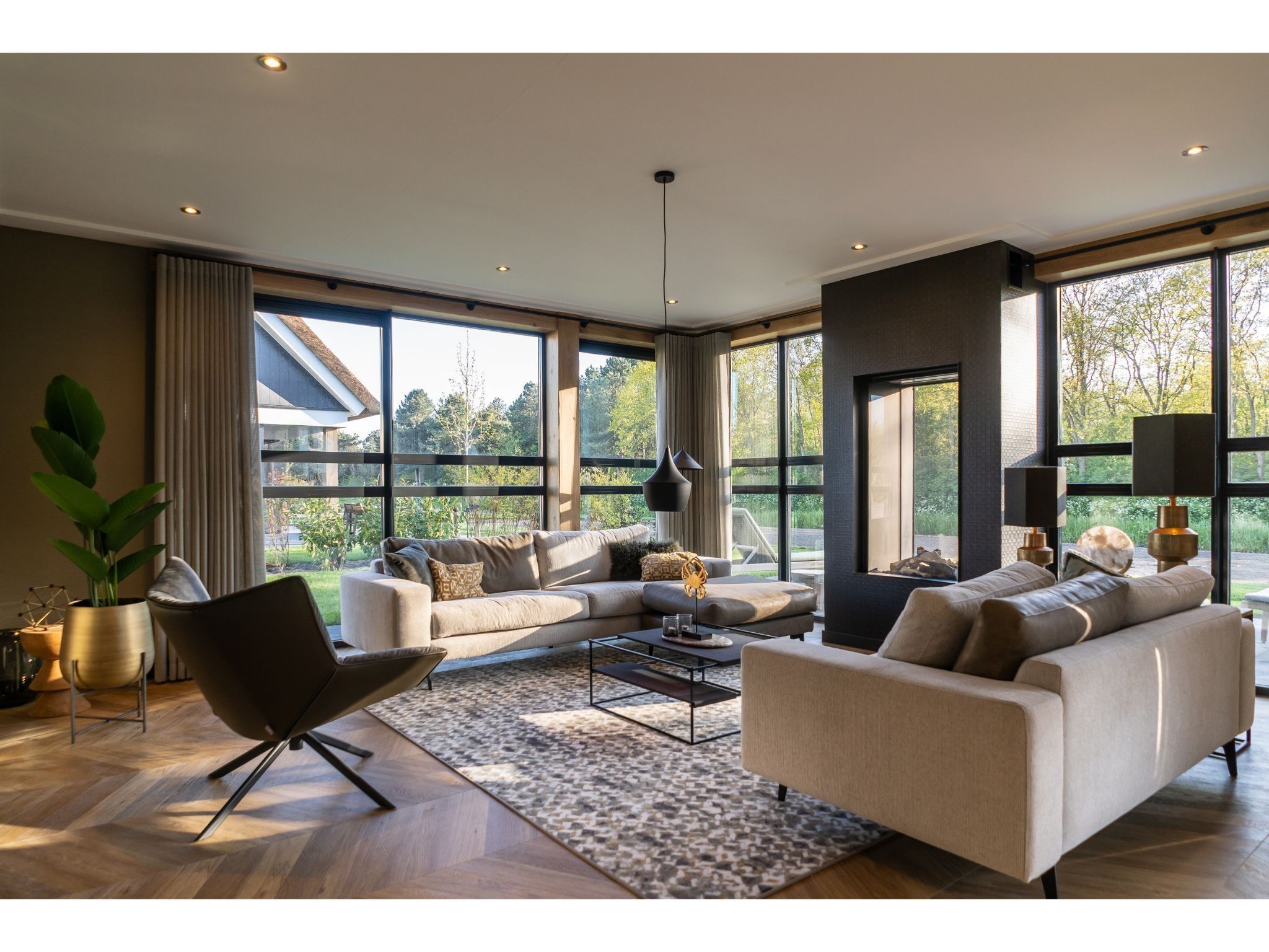 De woonkamer van Buytenveldt H4 in De Cocksdorp Texel