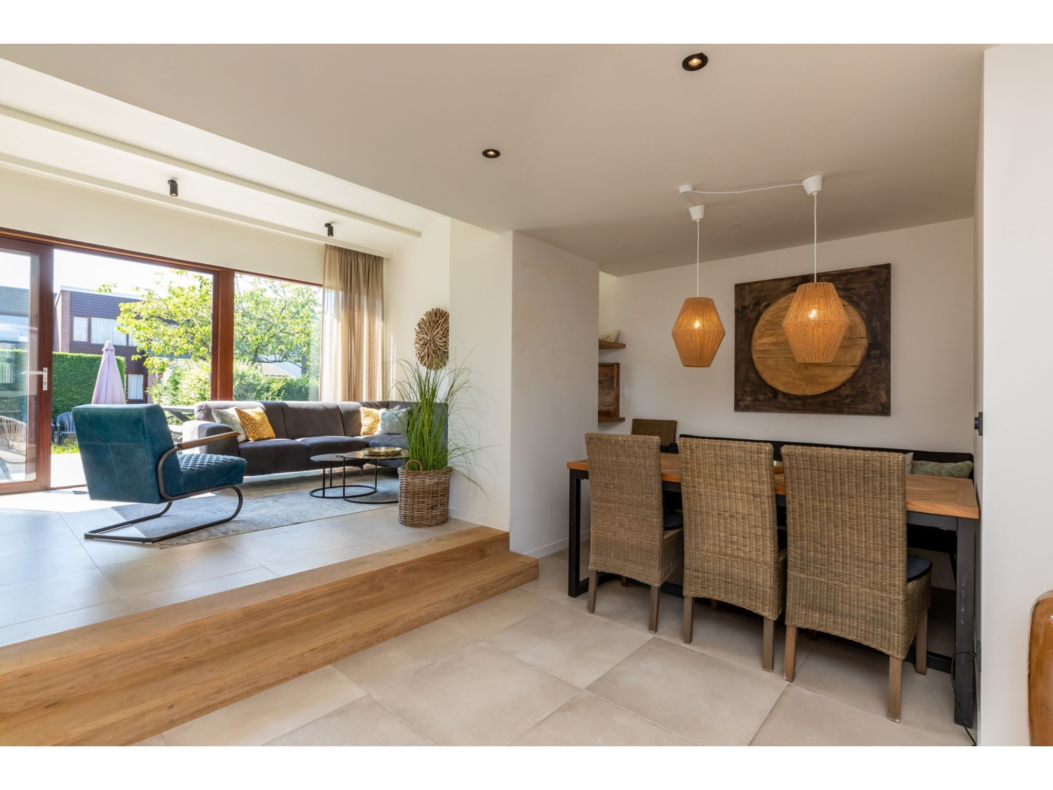 De woonkamer van Lepelblad 42 in Nieuwvliet-Bad