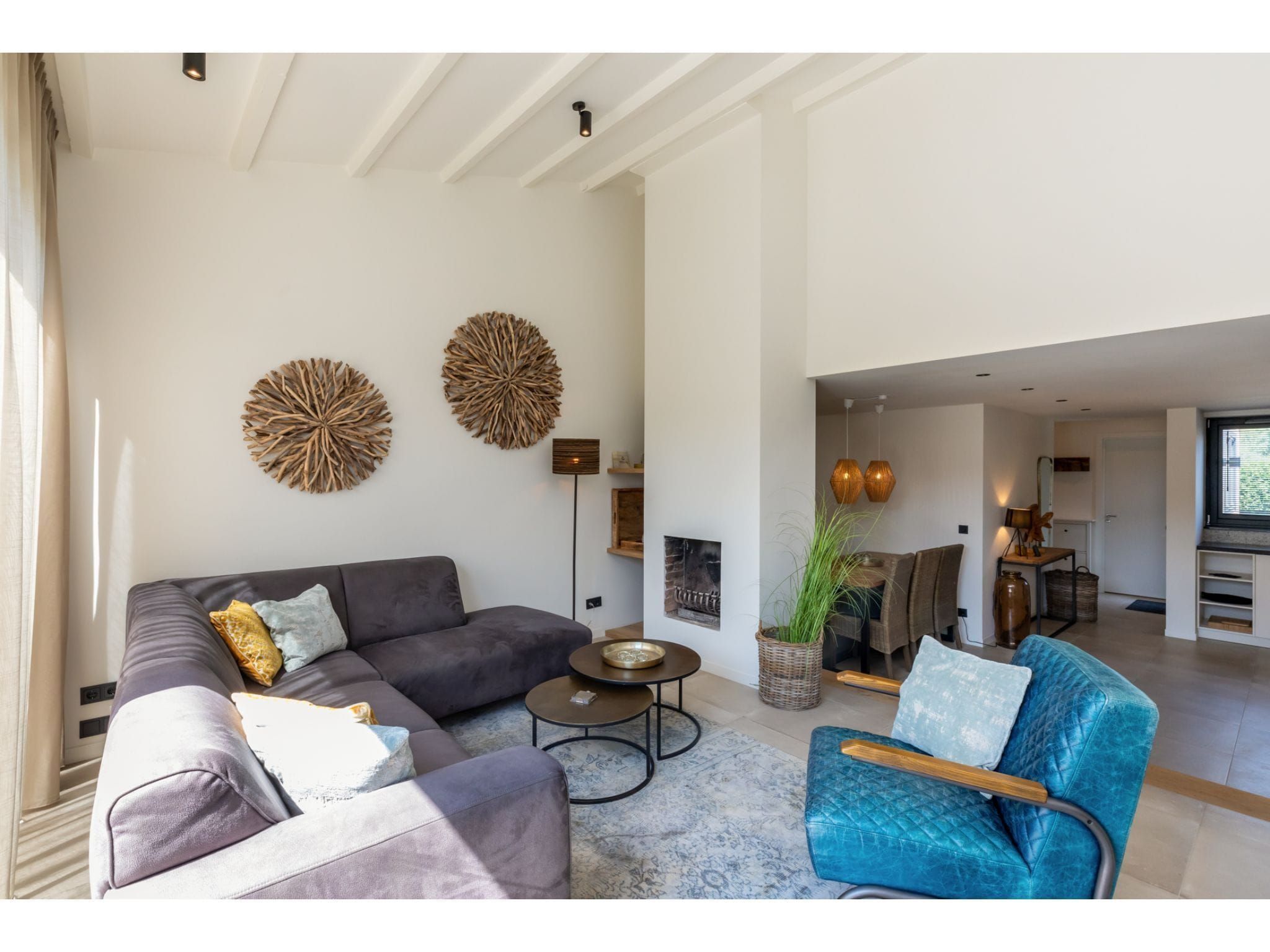 De woonkamer van Lepelblad 42 in Nieuwvliet-Bad