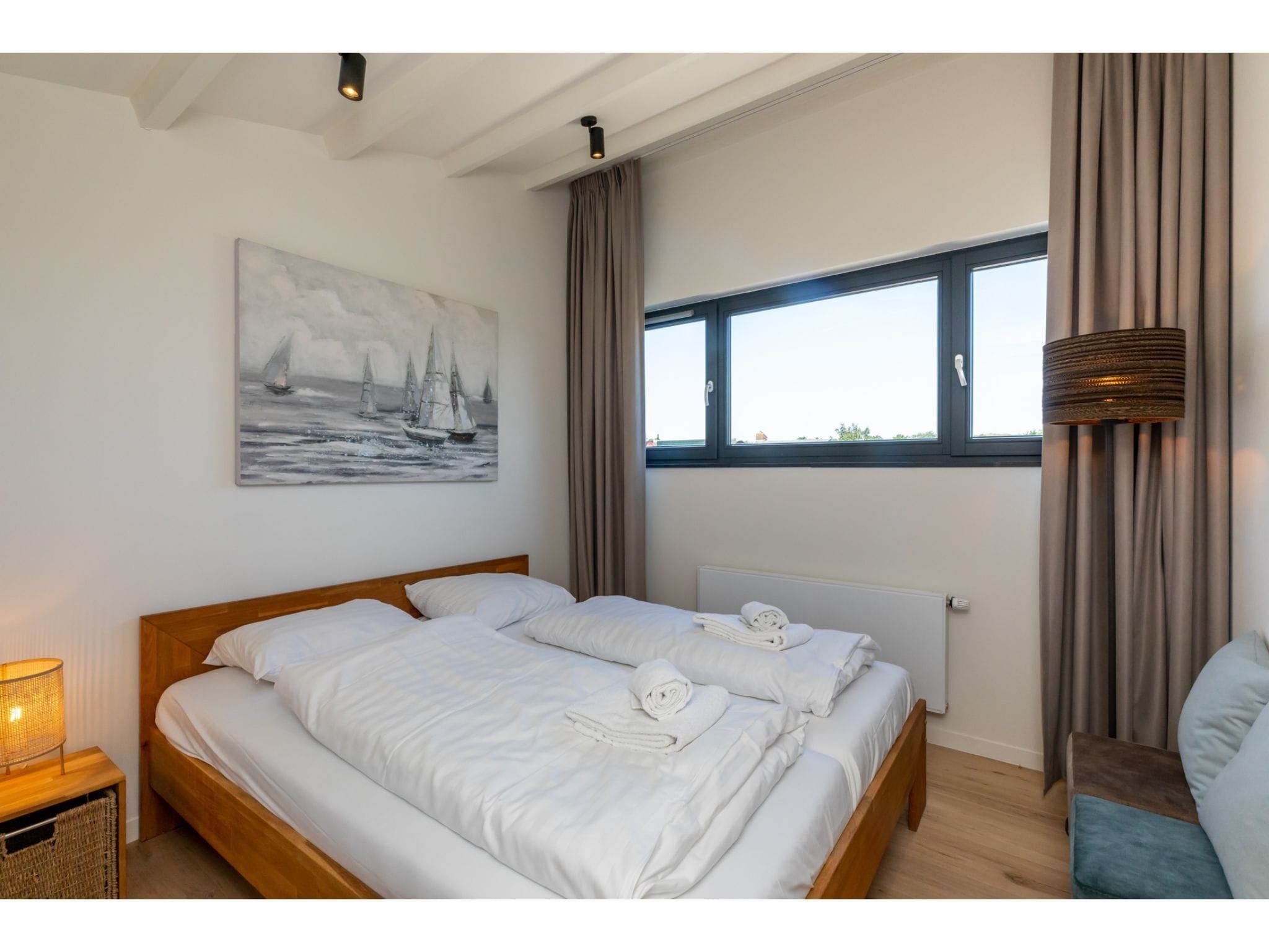 Een slaapkamer van Lepelblad 42 in Nieuwvliet-Bad