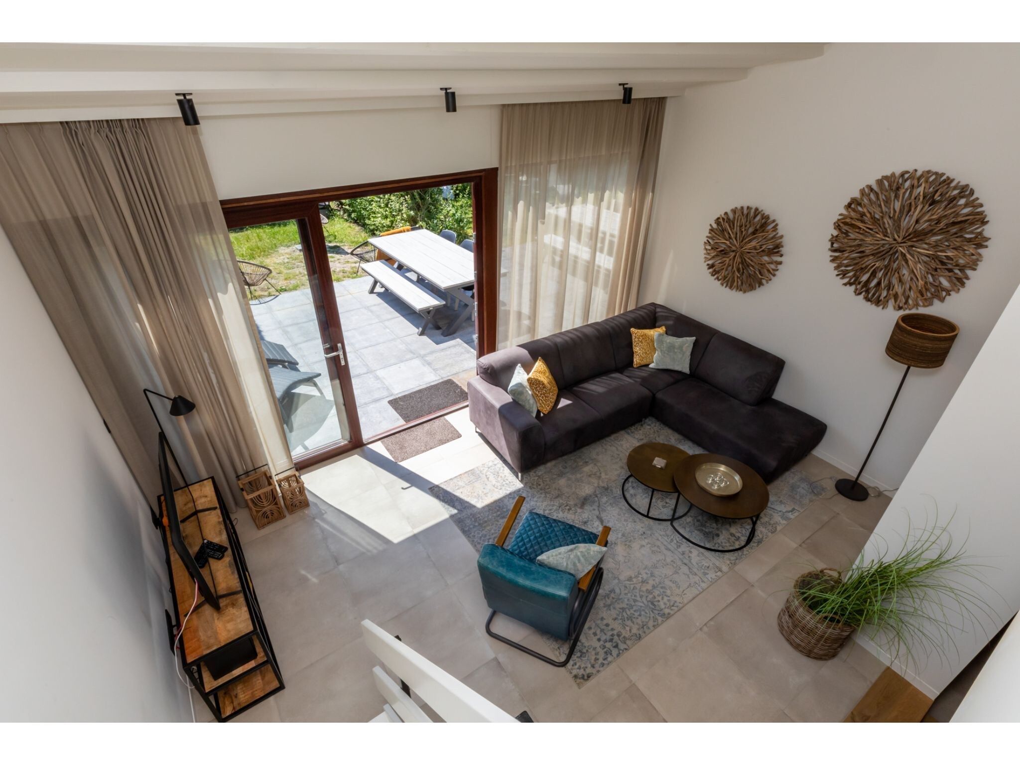 De woonkamer van Lepelblad 42 in Nieuwvliet-Bad