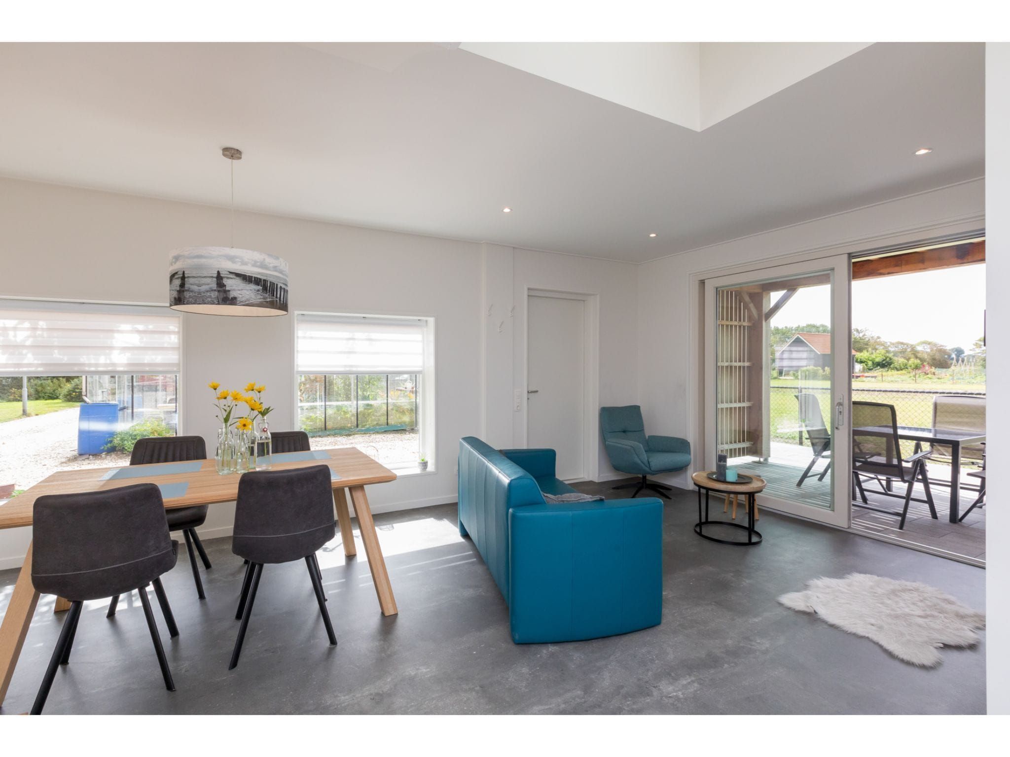 De woonkamer van Vakantiehuis Groeneweg 3 'Jikkemien in Koudekerke