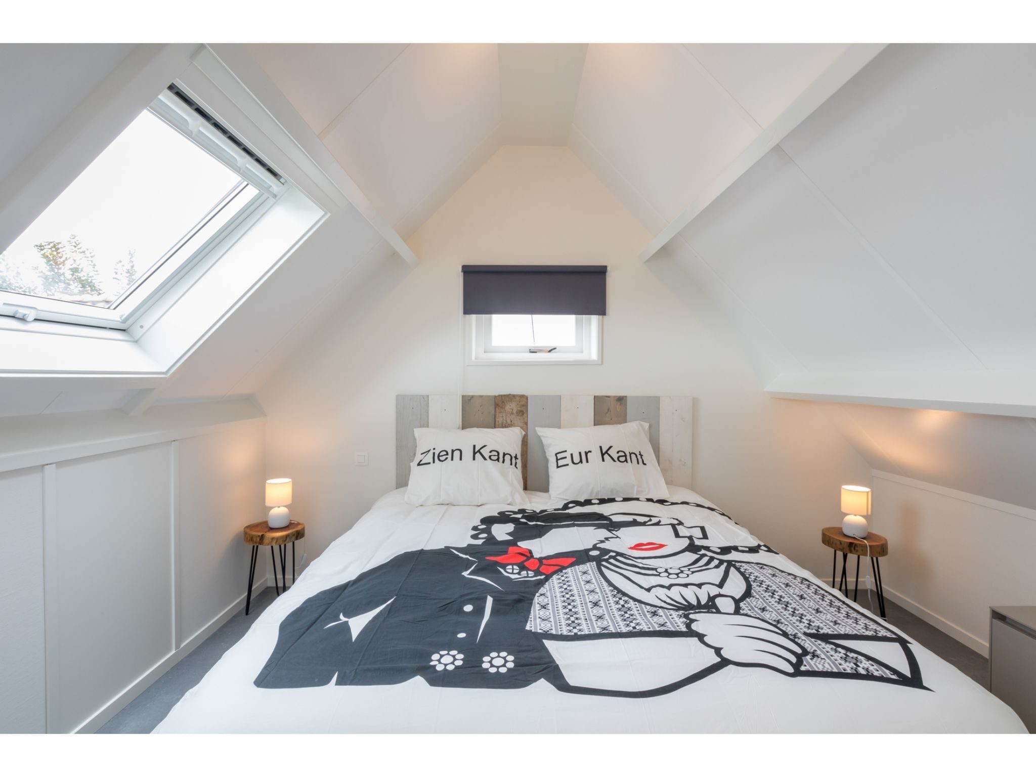 Een slaapkamer van Vakantiehuis Groeneweg 3 'Jikkemien in Koudekerke