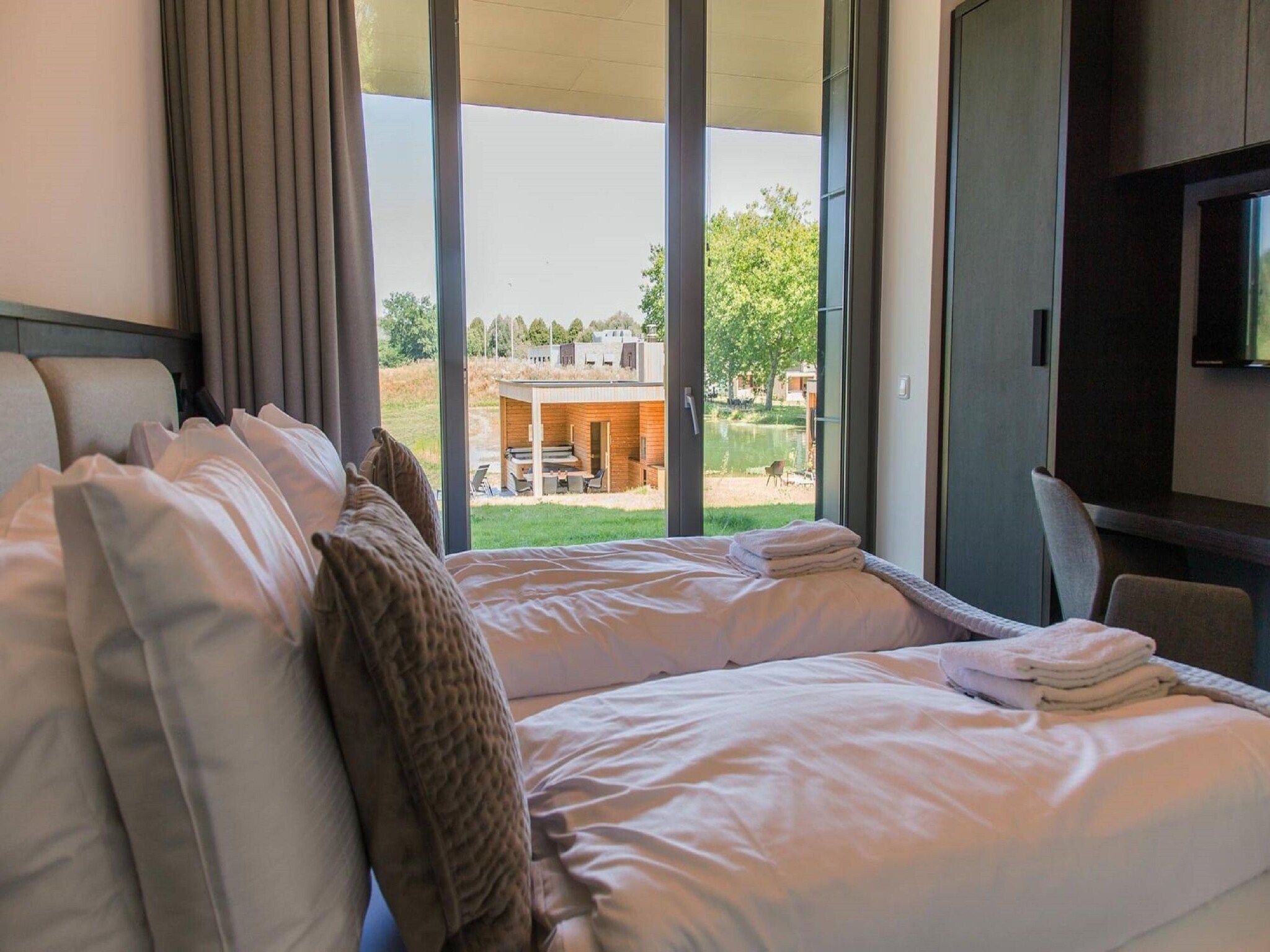 Een slaapkamer van Resort Maastricht 27 in Maastricht