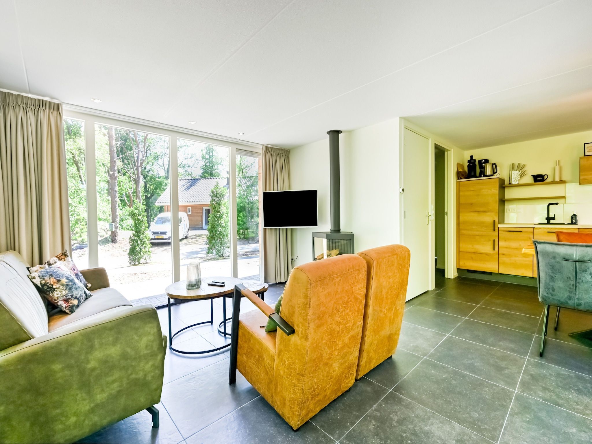 De woonkamer van Uitzicht in Reutum