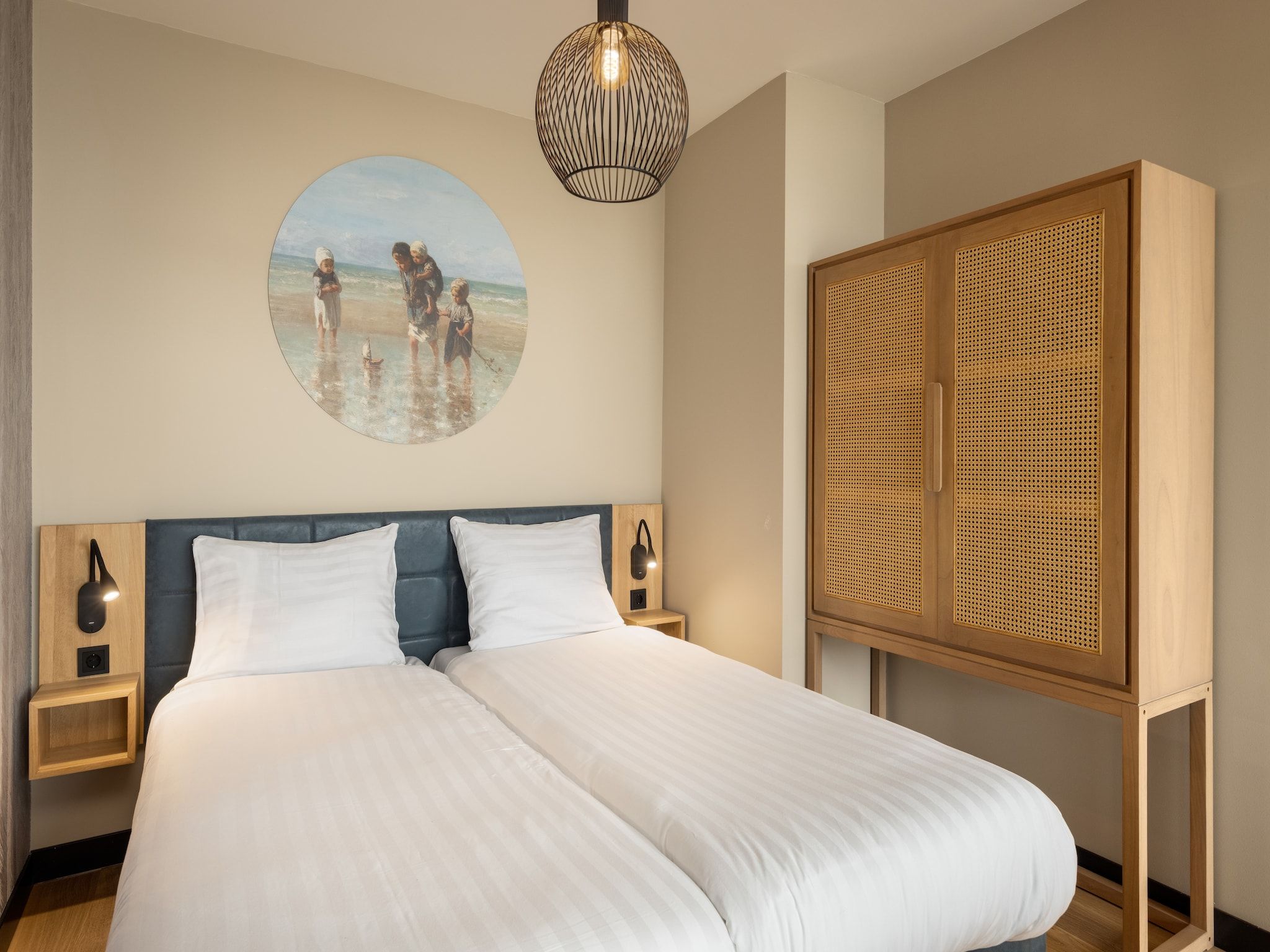 Een slaapkamer van Residentie de Graaf van Egmont 9 in Egmond aan zee