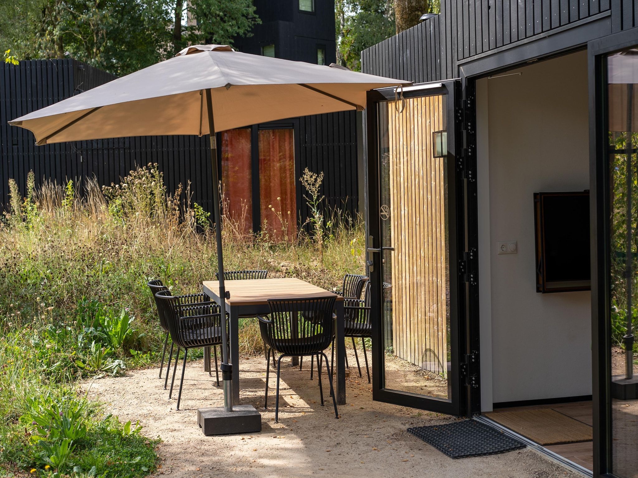 Het terras van Resort Gulpen 6 in Gulpen