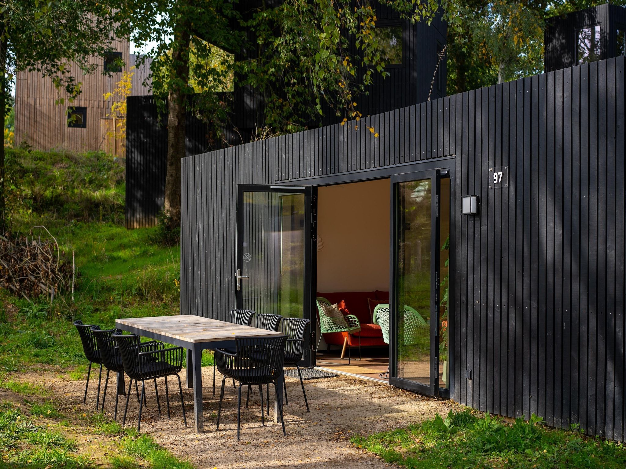 Het terras van Resort Gulpen 10 in Gulpen