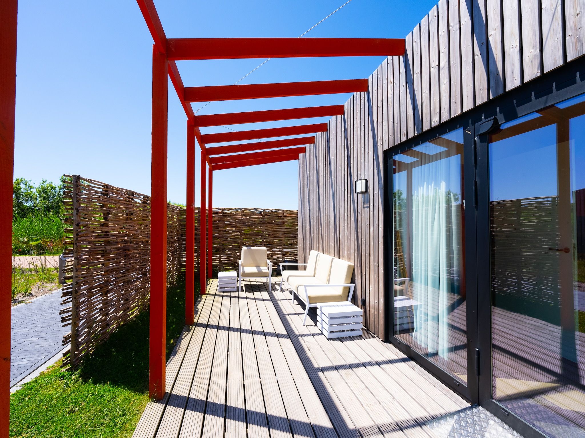 Het terras van Resort Callantsoog 5 in Callantsoog