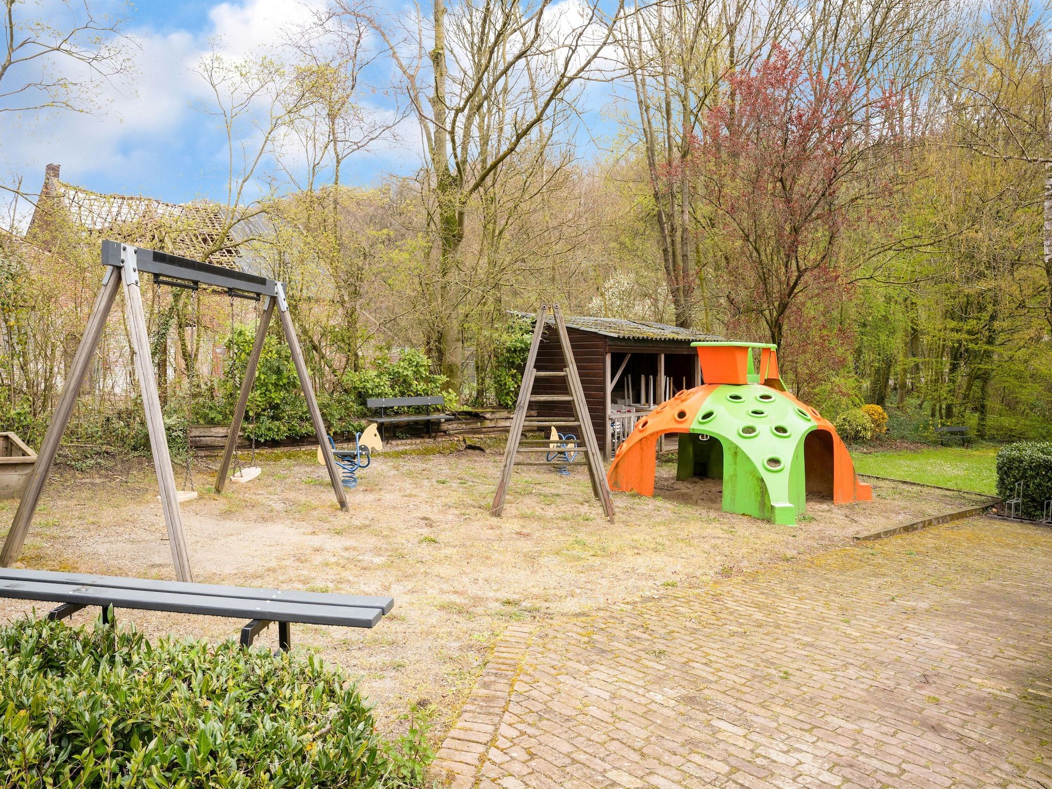 De tuin van De Wingerd 10P in Ulestraten