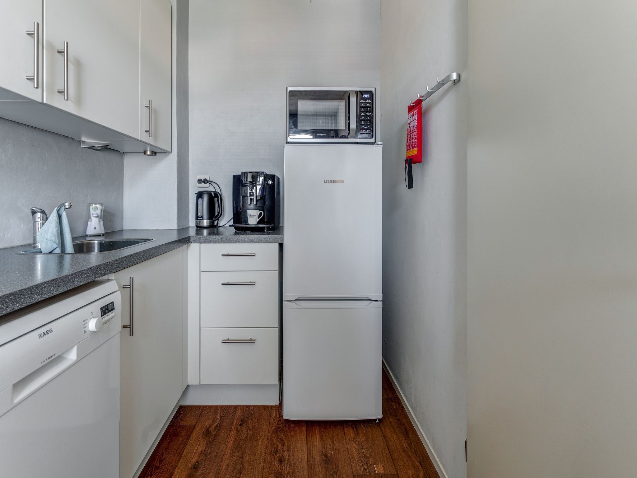 De keuken van Cozy Hideaway in Leeuwarden in Leeuwarden