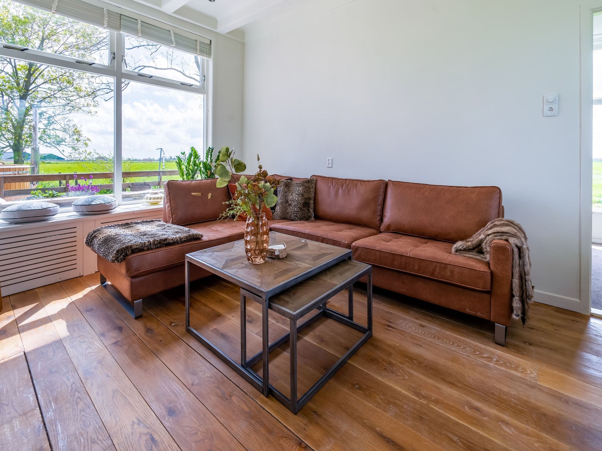 De woonkamer van B&B boerderij GRUTSK in Suwald