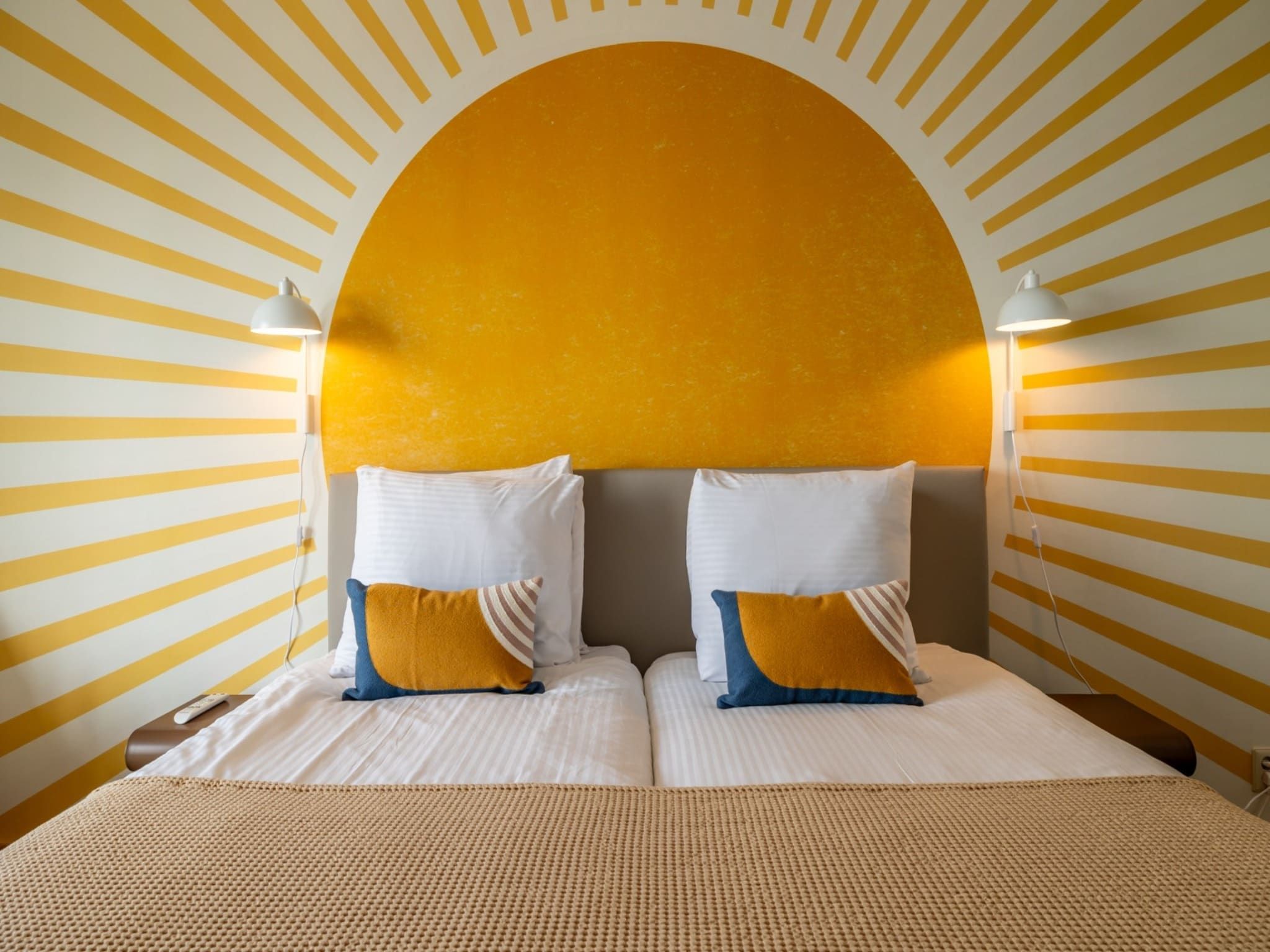 Een slaapkamer van Scheveningen Harbour 32 in Den Haag
