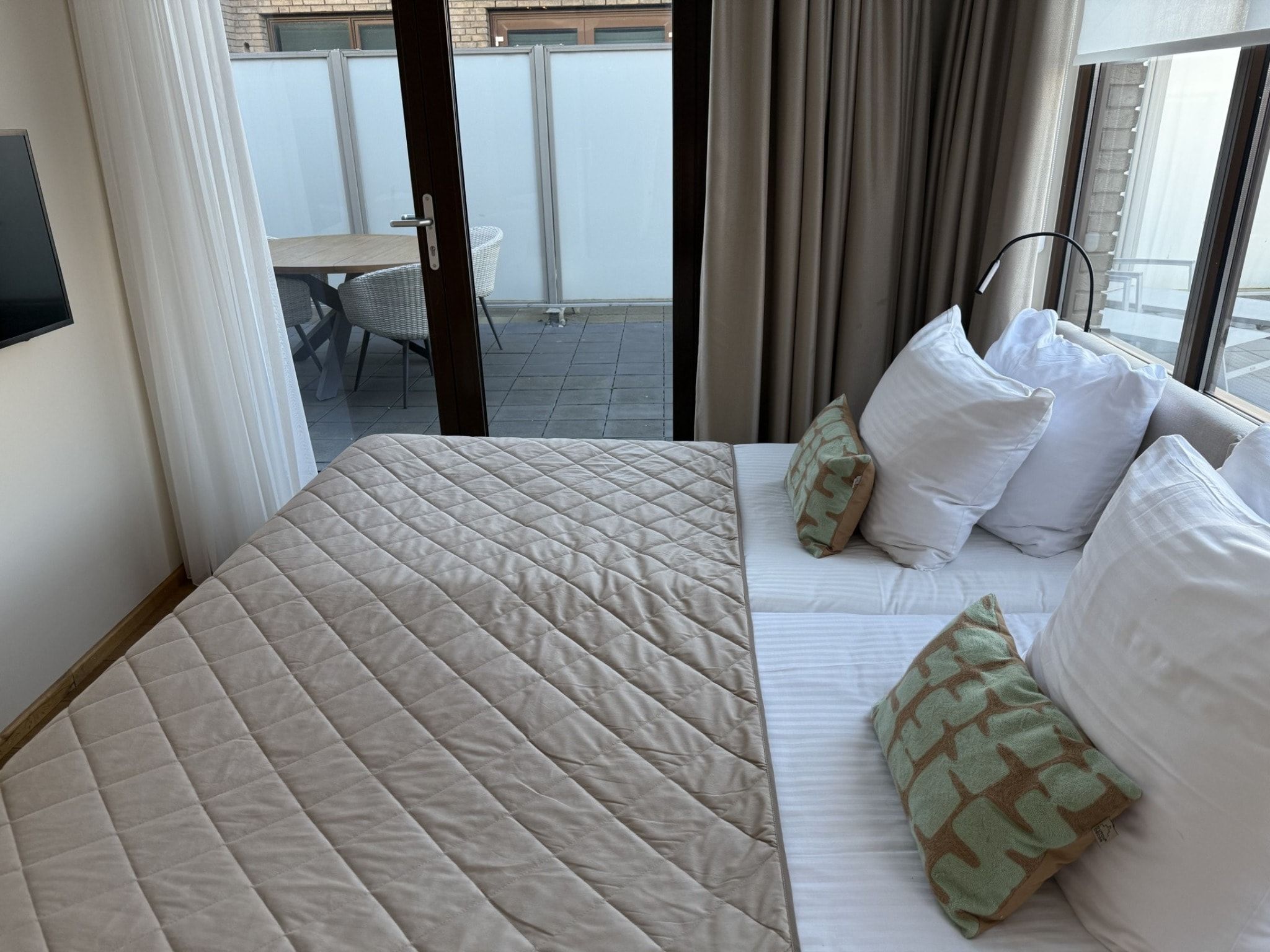 Een slaapkamer van Scheveningen Harbour 42A in Den Haag