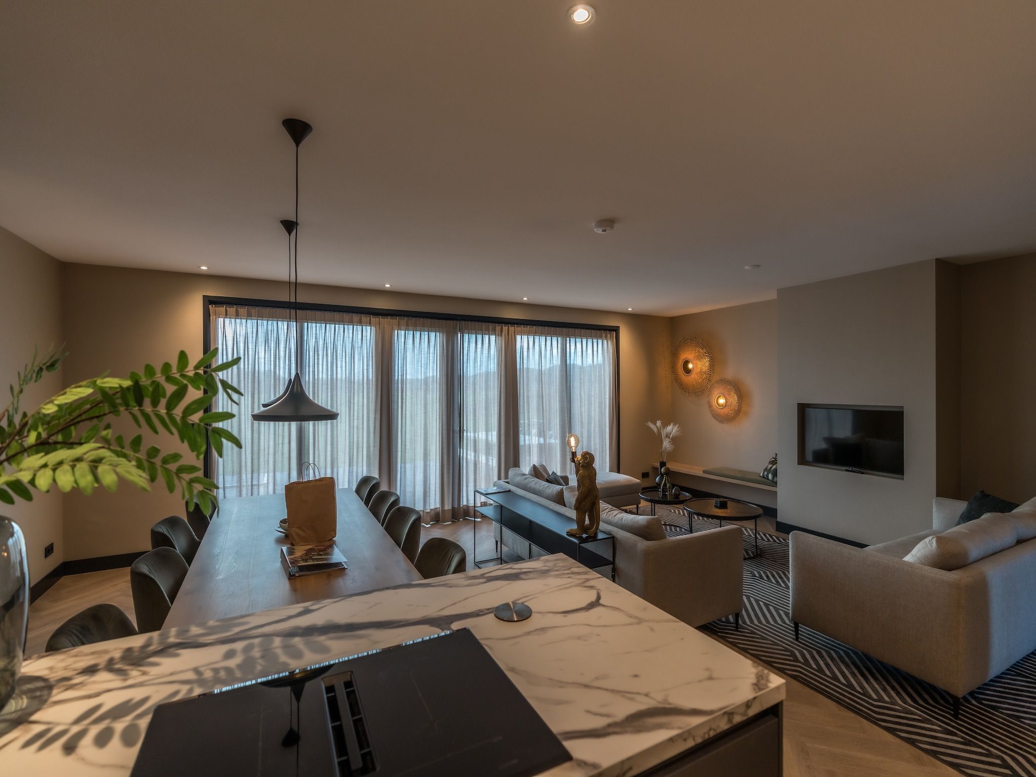 De woonkamer van O-Princenhof A 8 persoons in De Cocksdorp