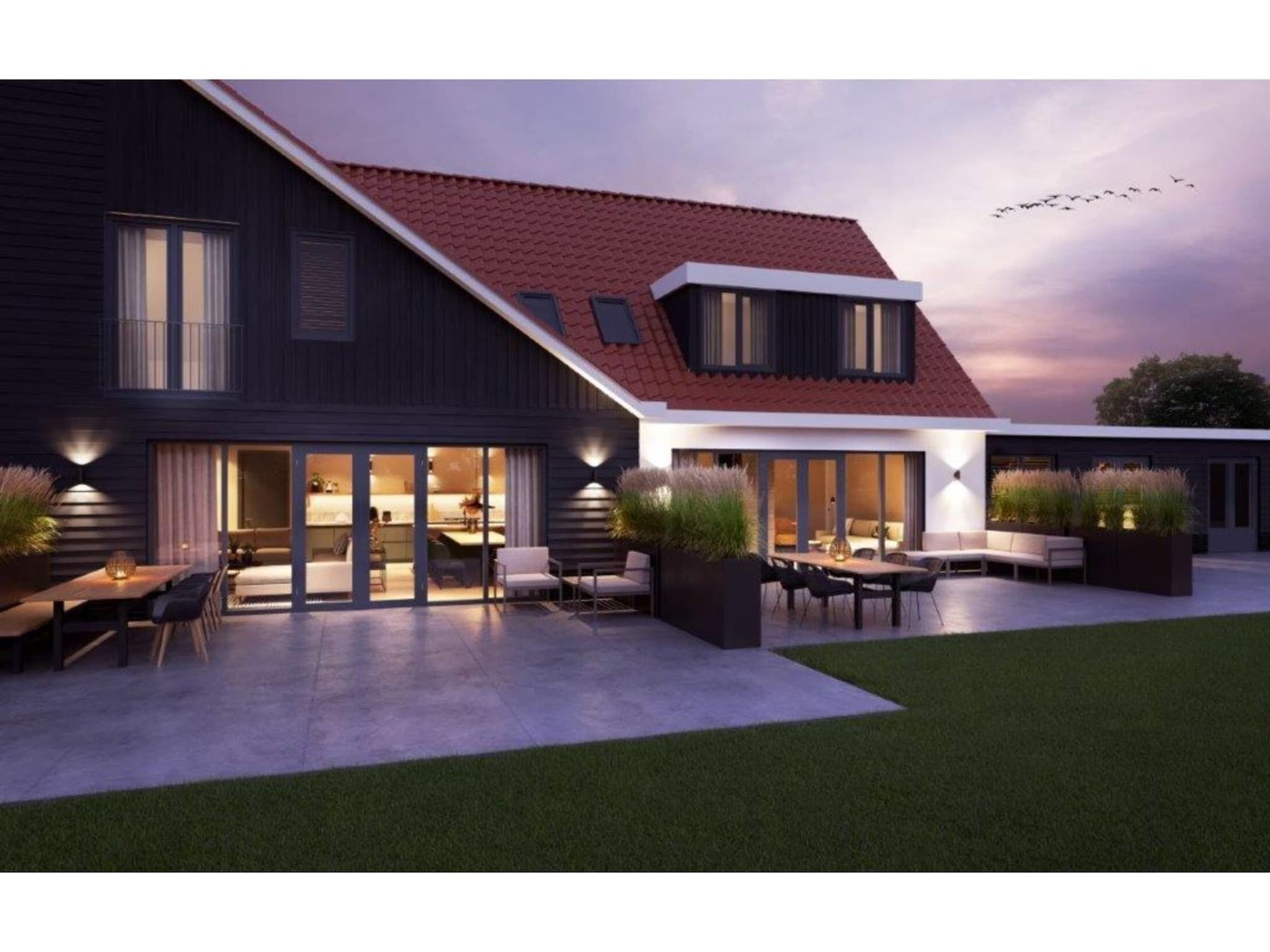 De buitenkant van P-Princenhof C in De Cocksdorp