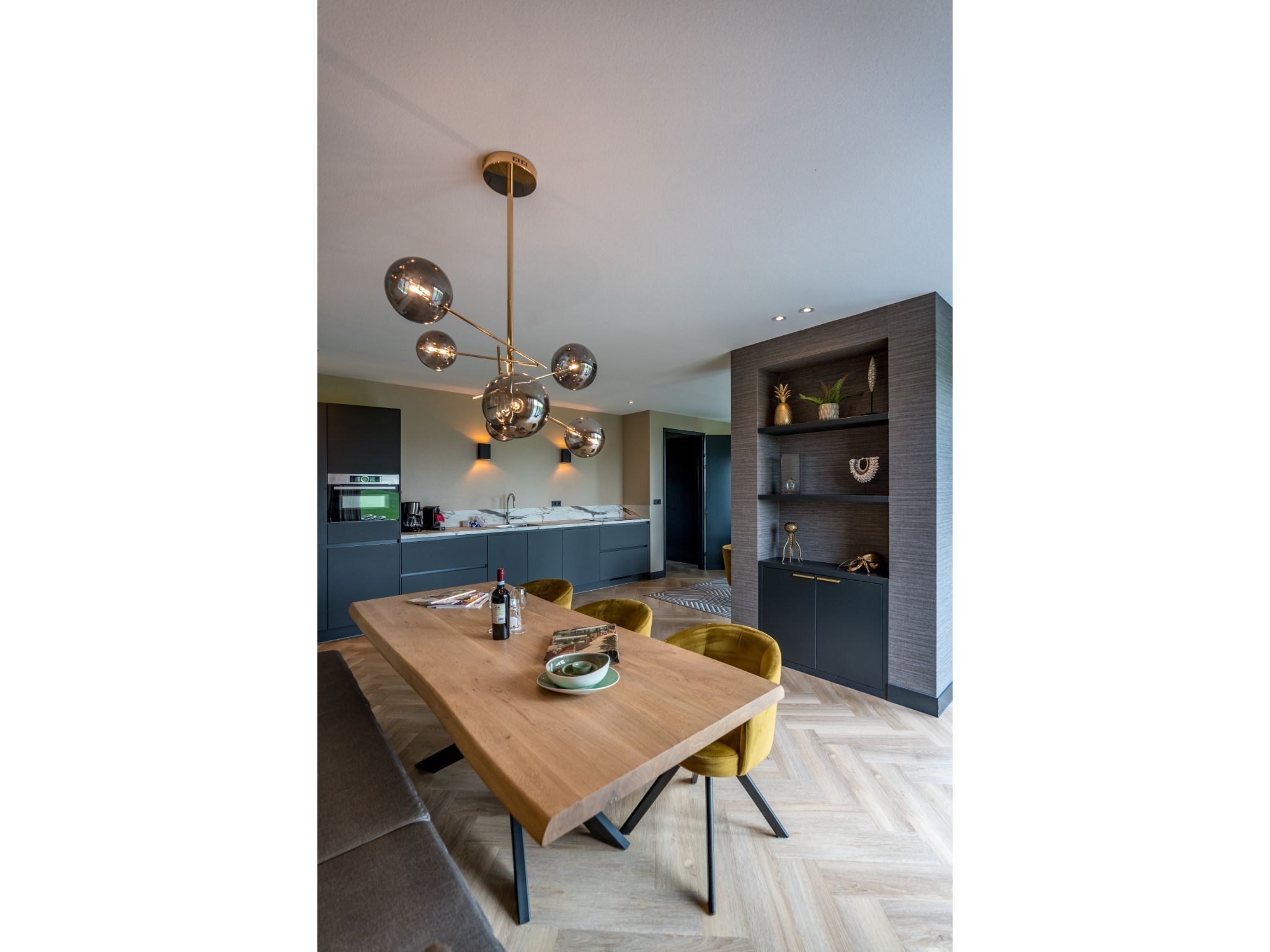 De woonkamer van P-Princenhof C in De Cocksdorp