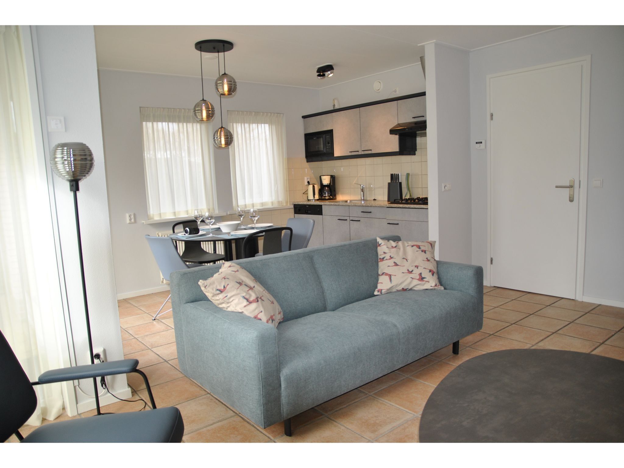 De woonkamer van Zilte Bries in De Koog Texel