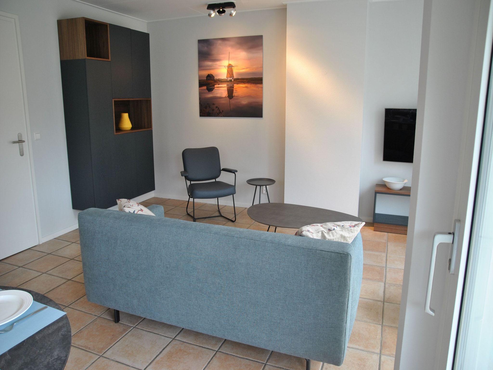 De woonkamer van Zilte Bries in De Koog Texel