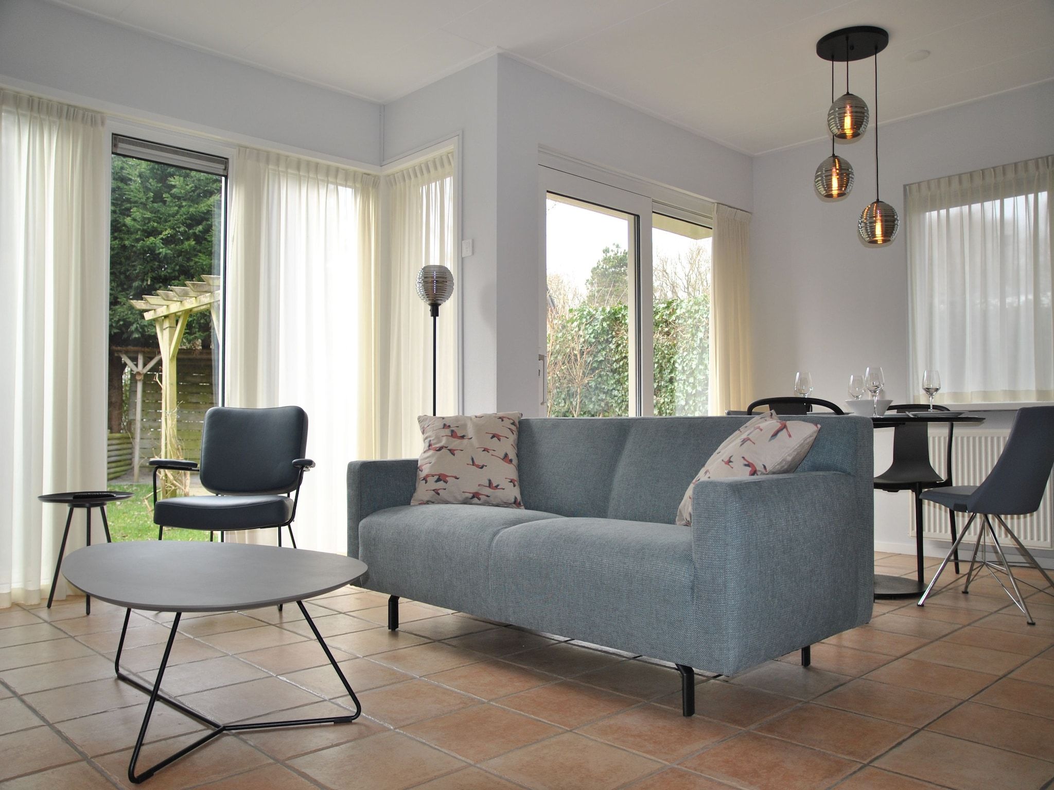 De woonkamer van Zilte Bries in De Koog Texel