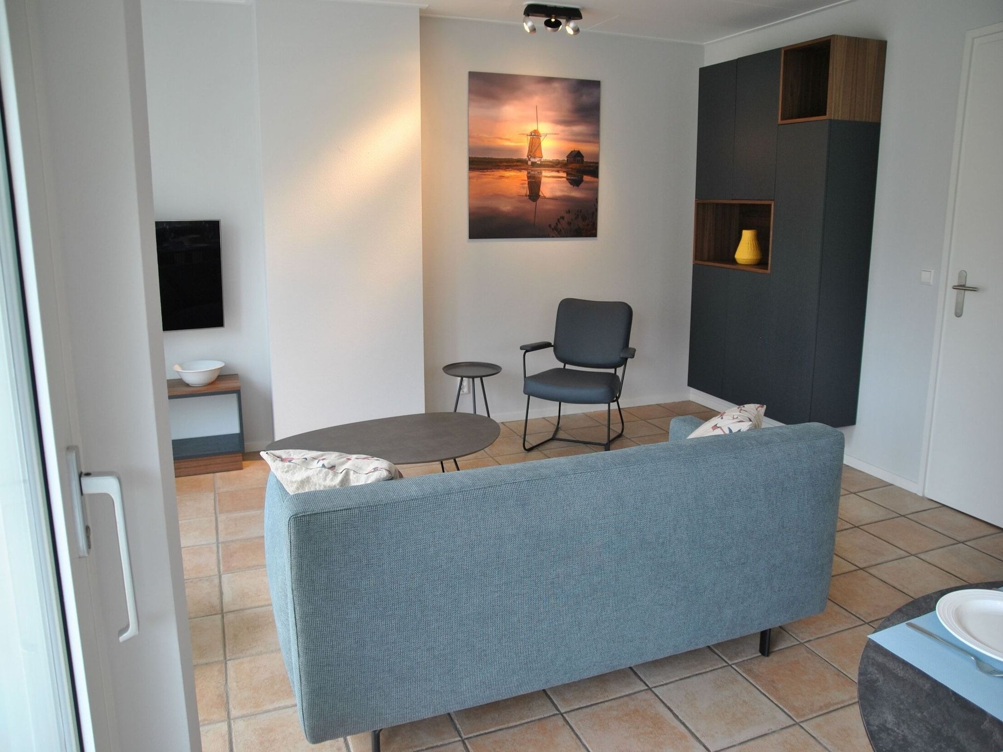 De woonkamer van Zilte Bries in De Koog Texel