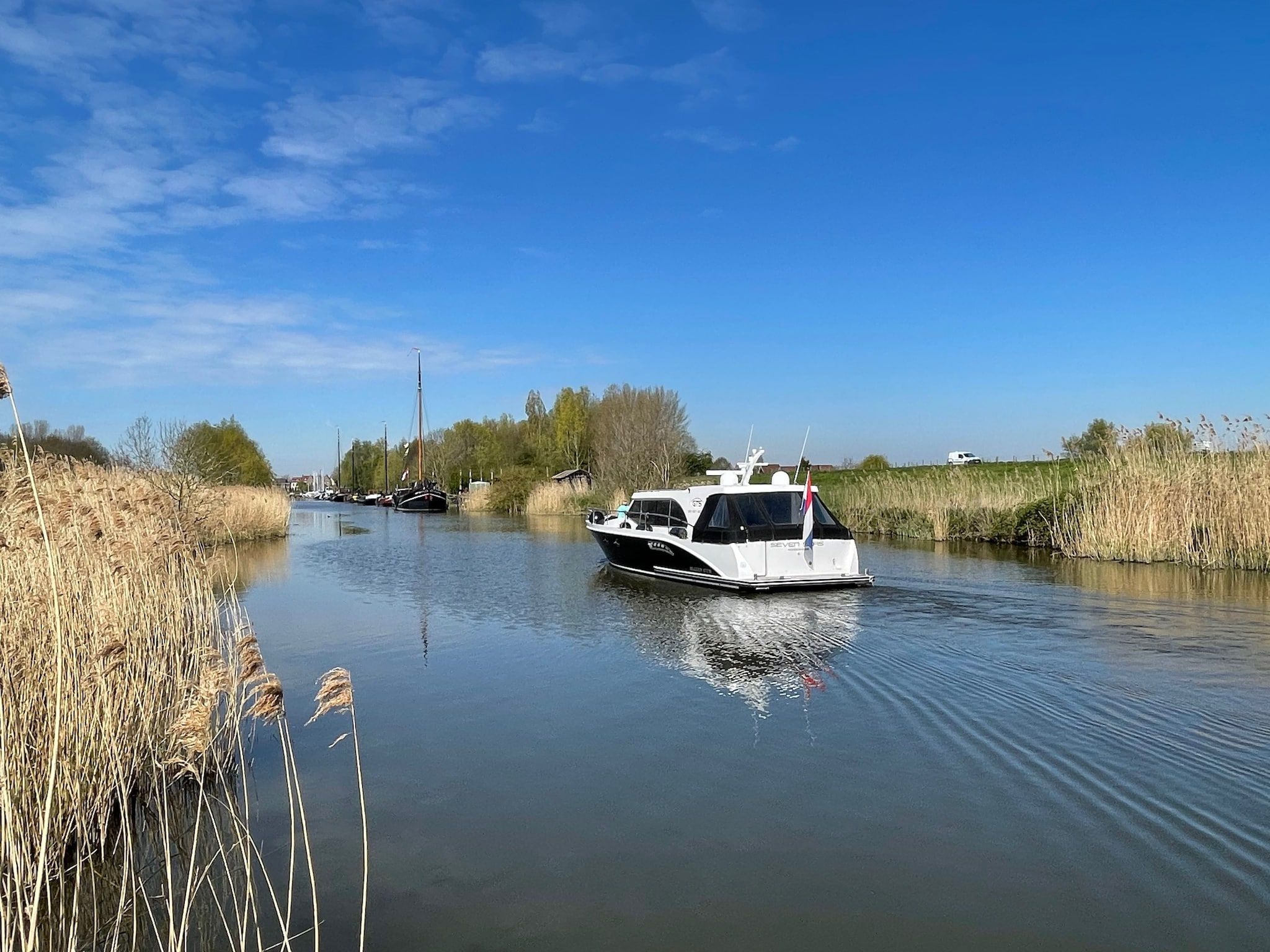 Het uitzicht vanaf Villa Avondrood in Ooltgensplaat
