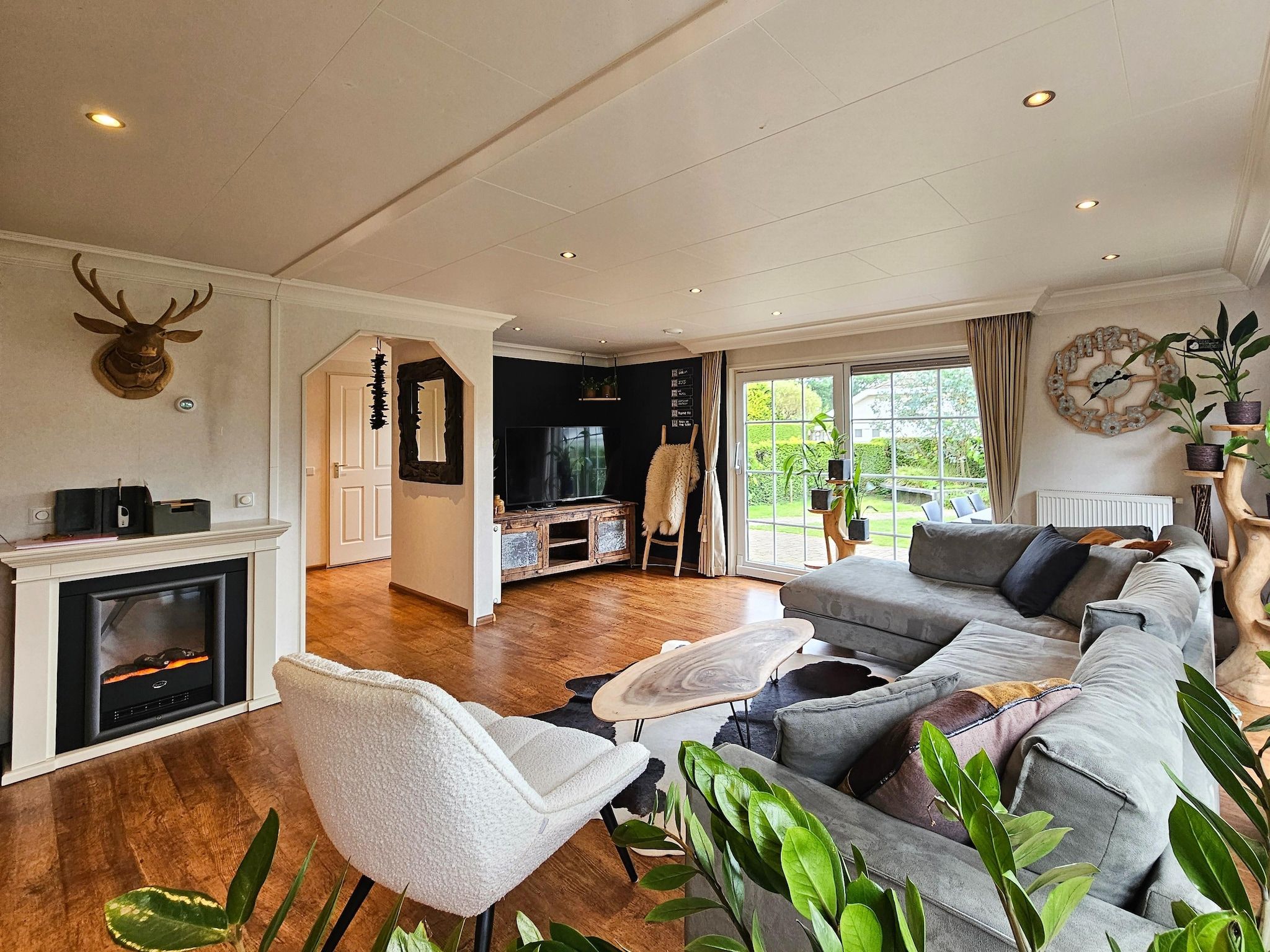 De woonkamer van Chalet Kieftveen Voorthuizen 6 pax in Voorthuizen