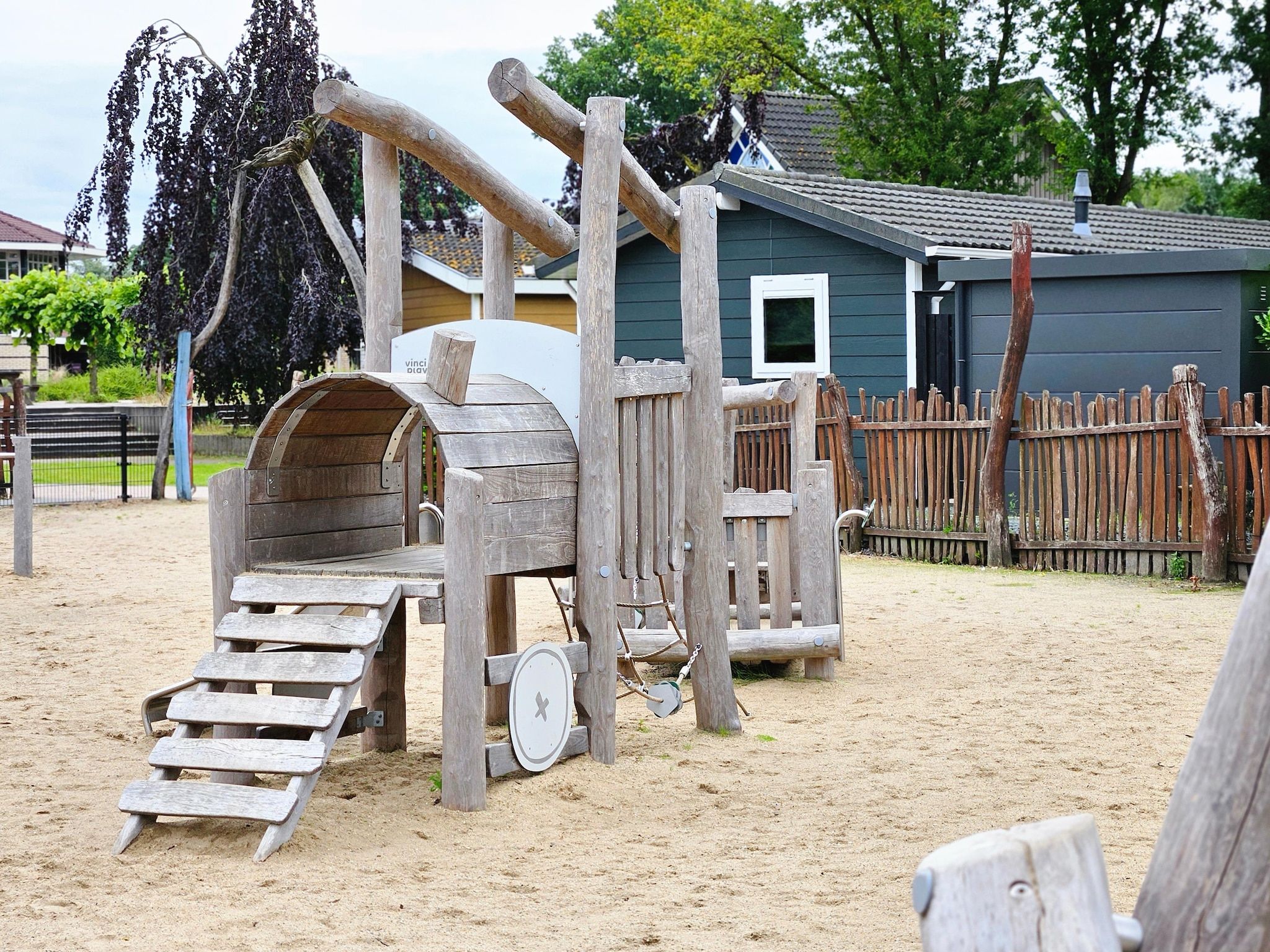 De tuin van Chalet Kieftveen Voorthuizen 6 pax in Voorthuizen