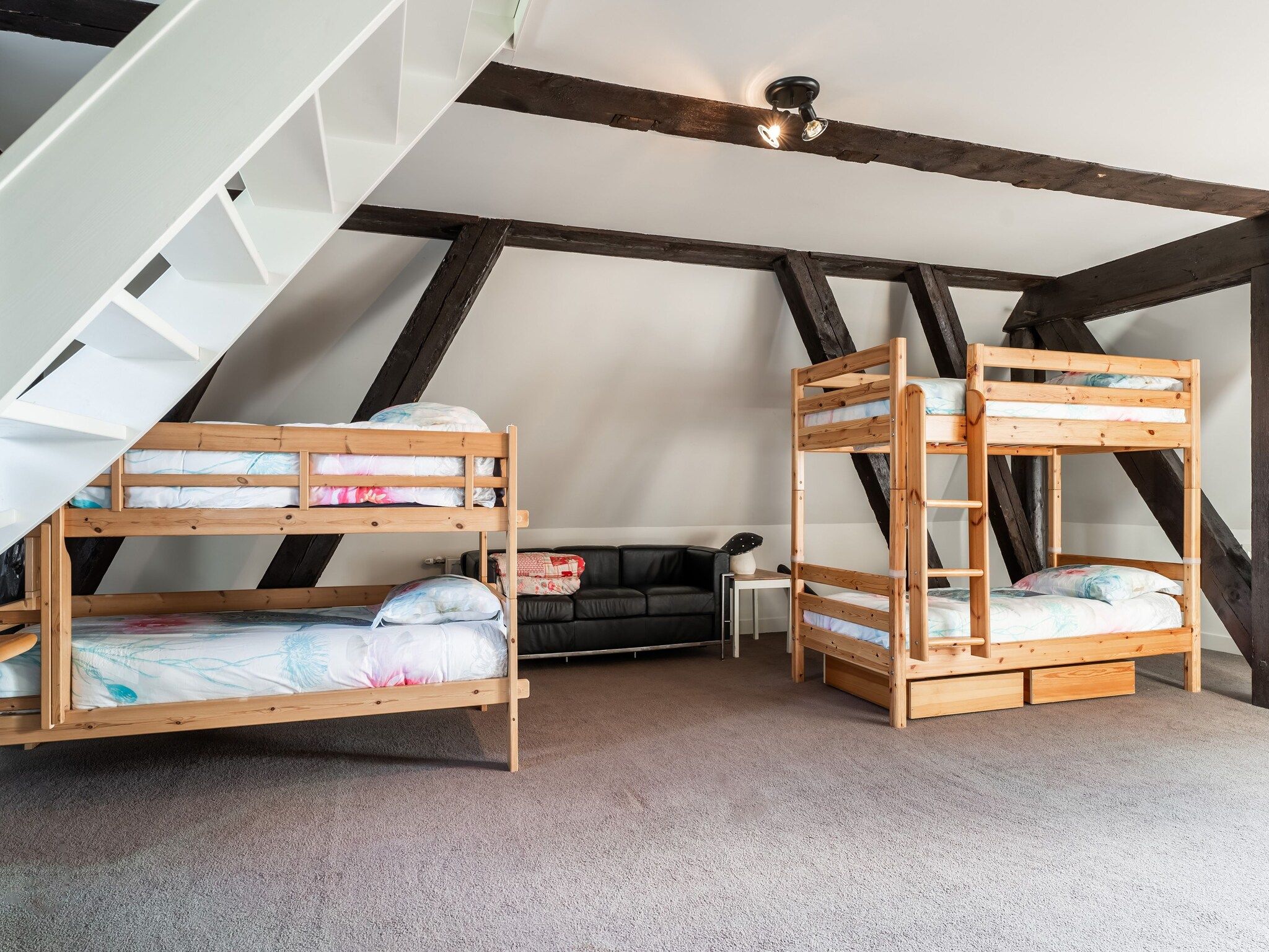 Een slaapkamer van De Pauwenhof in Heiloo