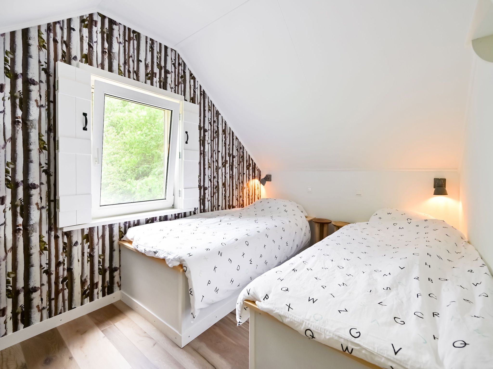 Een slaapkamer van 't Huuske Truuske in Reutum