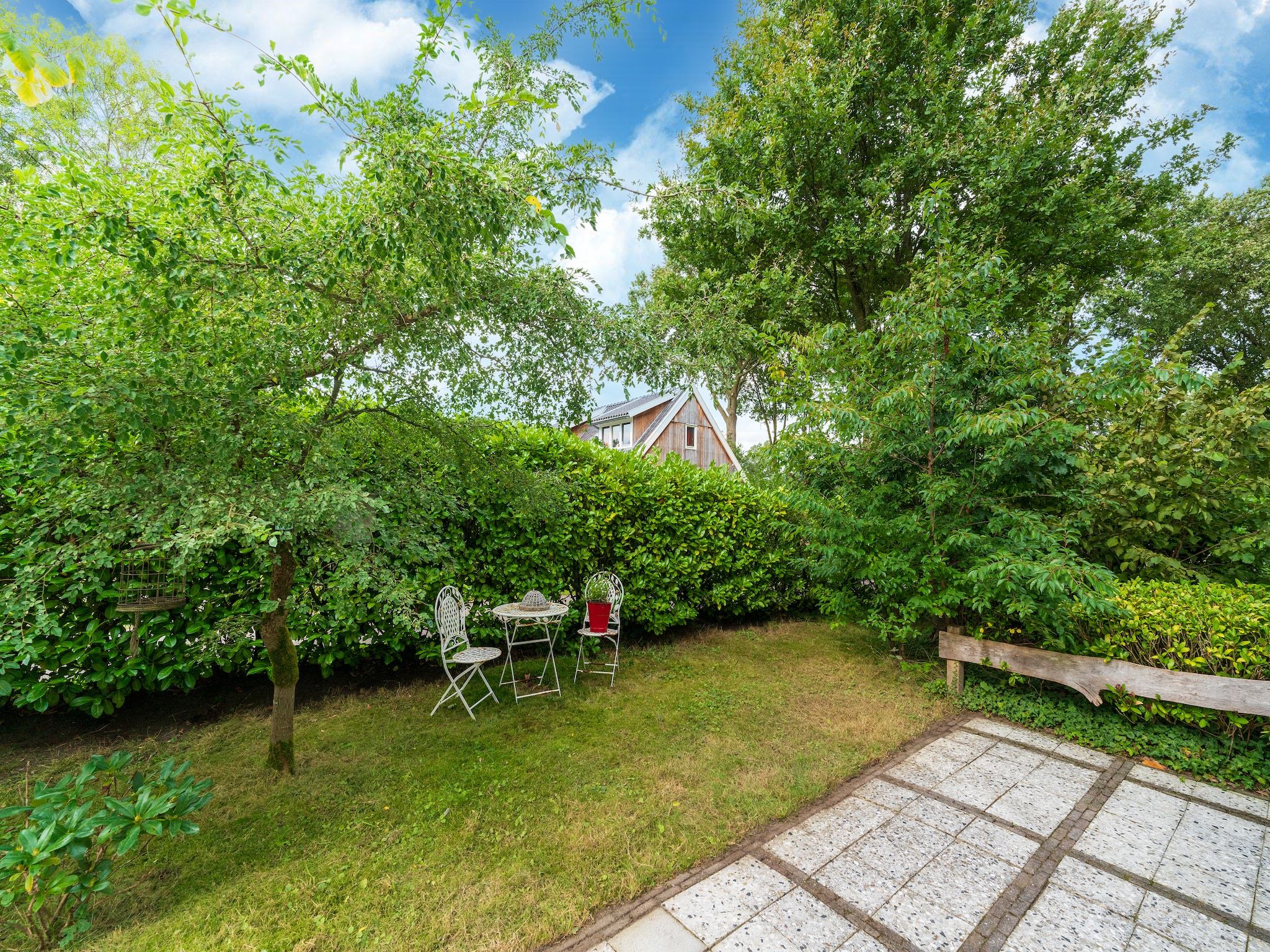 Het uitzicht vanaf 't Huuske Truuske in Reutum