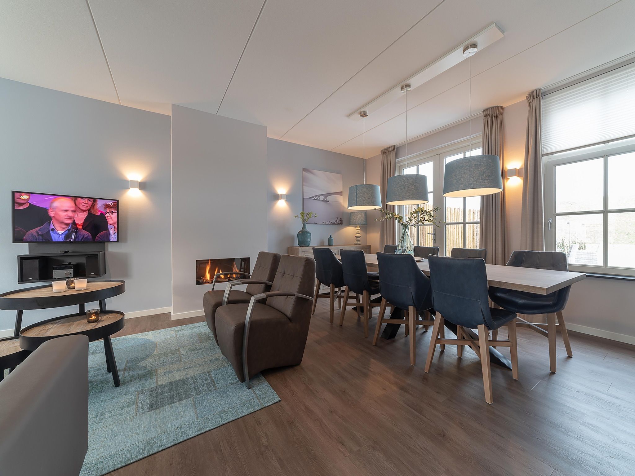 De woonkamer van 8-persoons geschakeld - 1 in Colijnsplaat