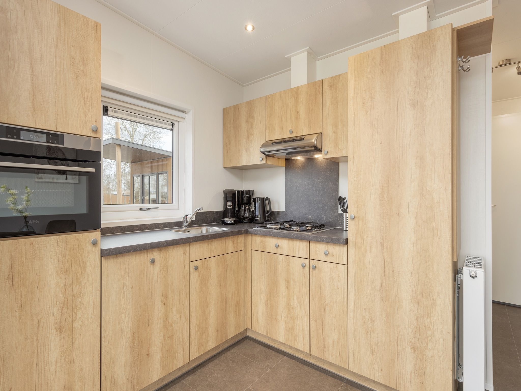 De keuken van Recreatiepark Tolplas 17 in Hoge Hexel