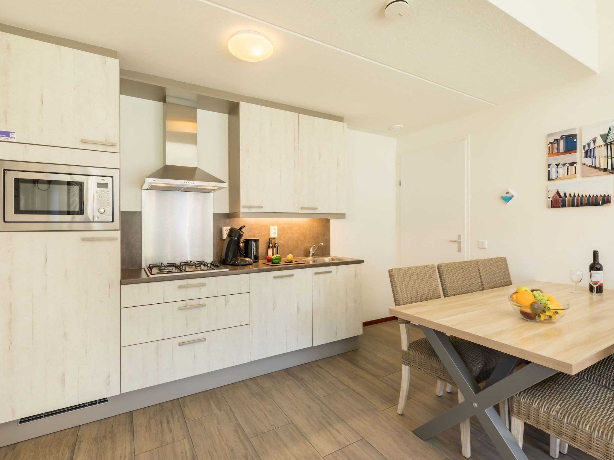 De keuken van Kustpark Texel 13 in De Koog