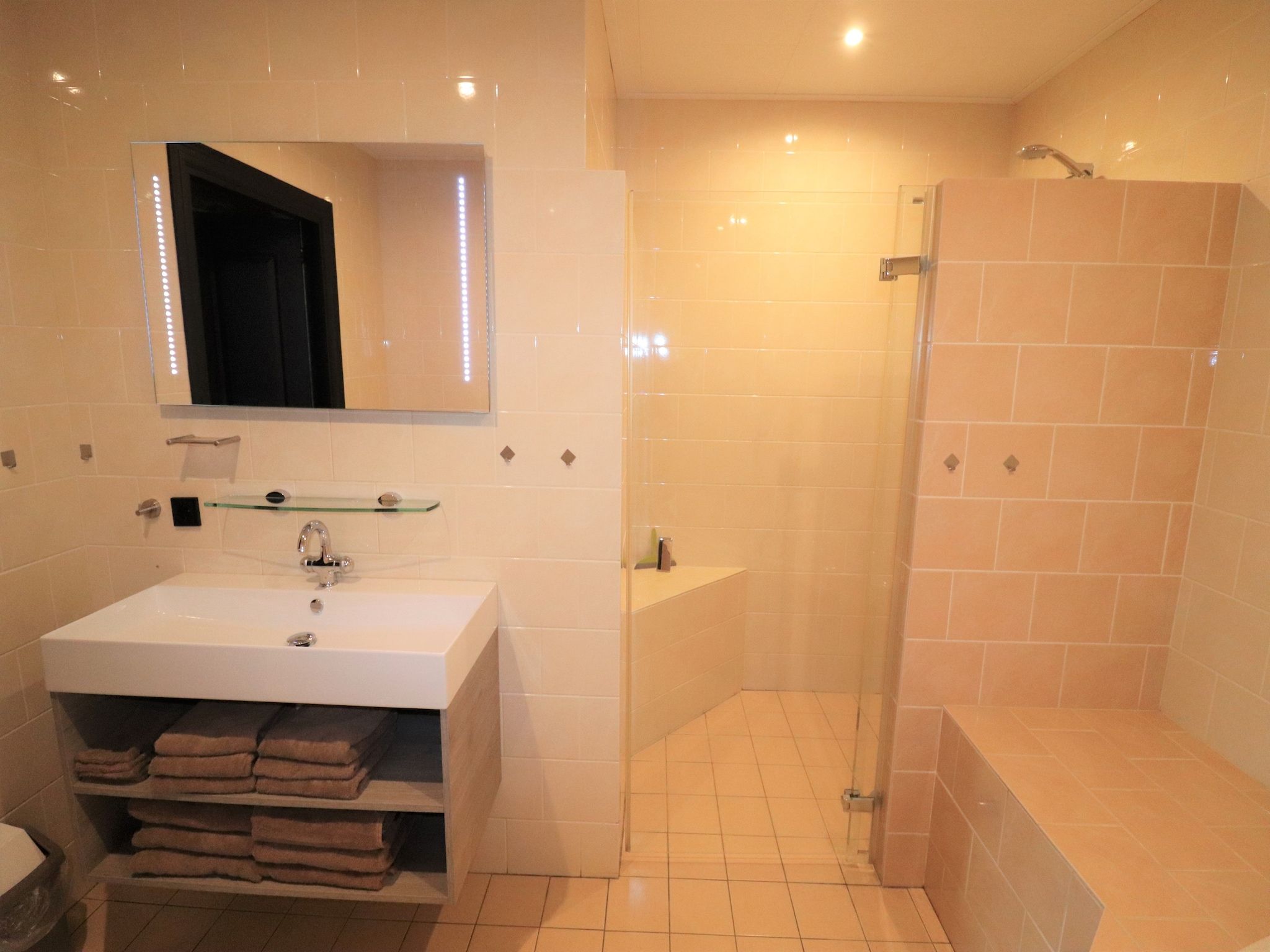 De badkamer van Woonboerderij Bij Erve Mulder in Dalerveen