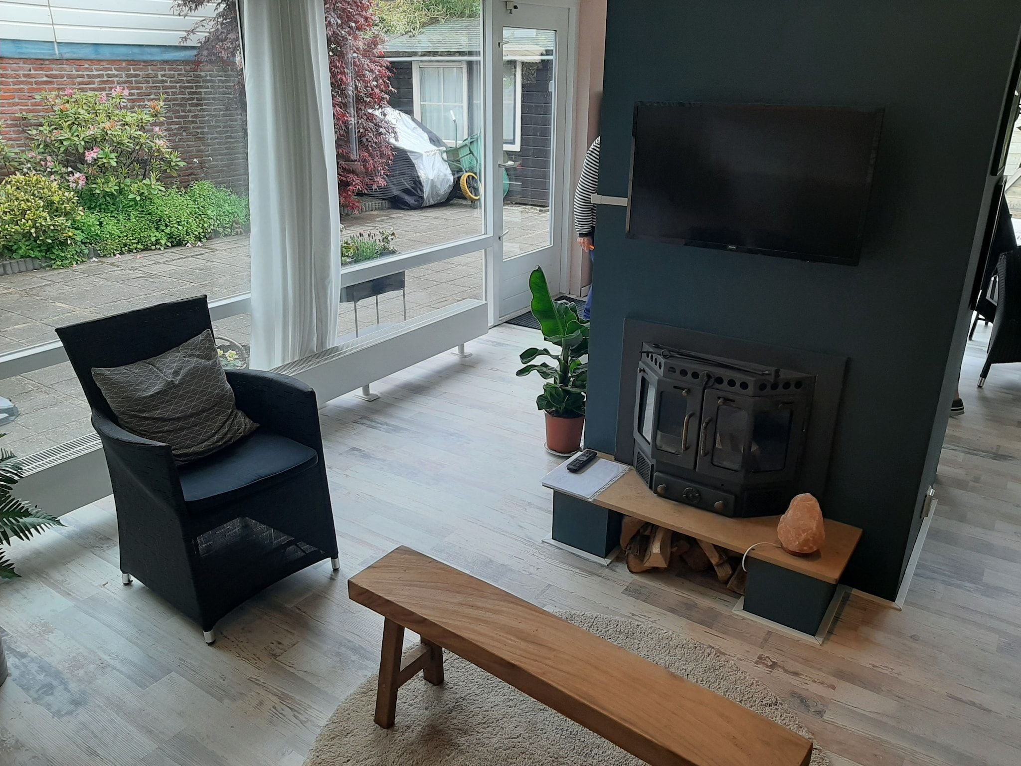 De woonkamer van Casa Mare in Noordwijkerhout