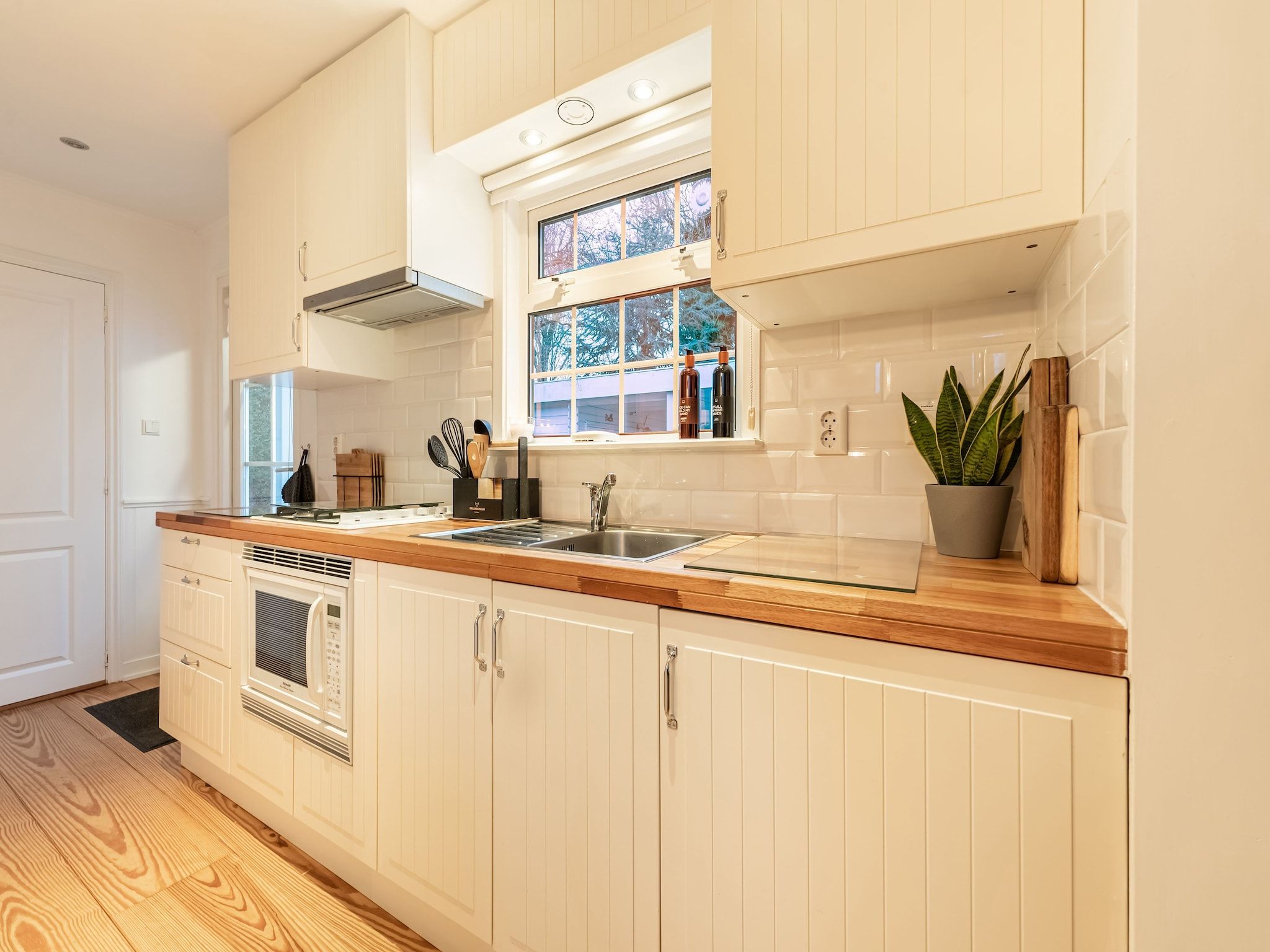 De keuken van Chalet Kieftveen 2-4pax nr 571 met Jacuzzi in Voorthuizen