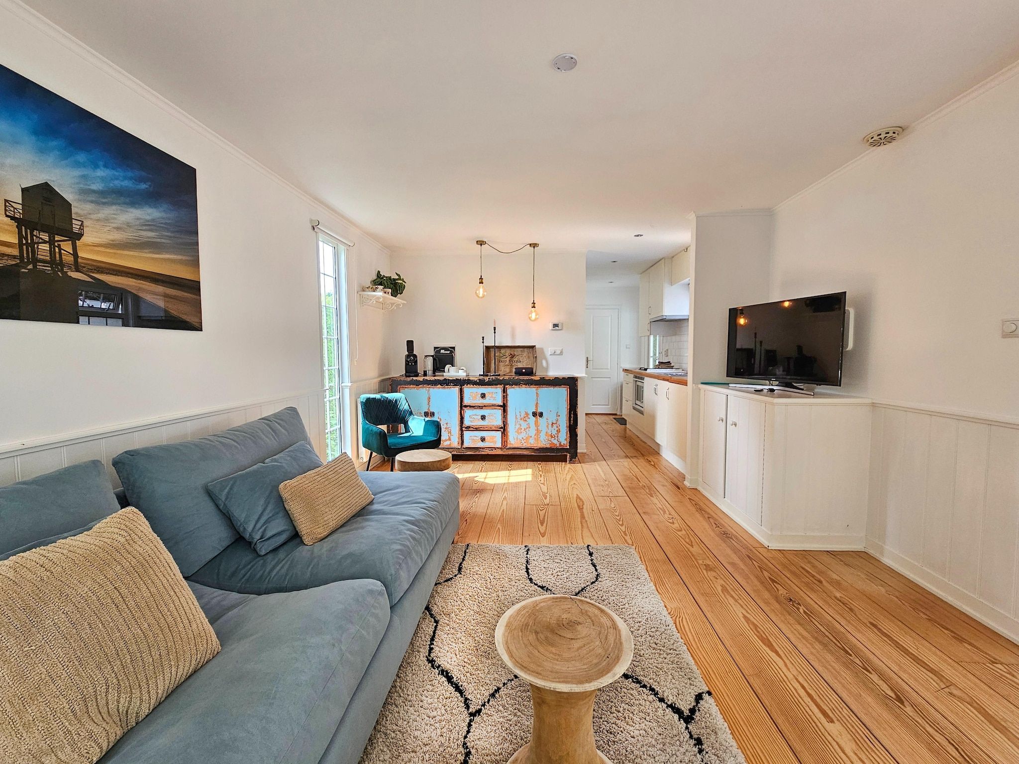 De woonkamer van Chalet Kieftveen 2-4pax nr 571 met Jacuzzi in Voorthuizen