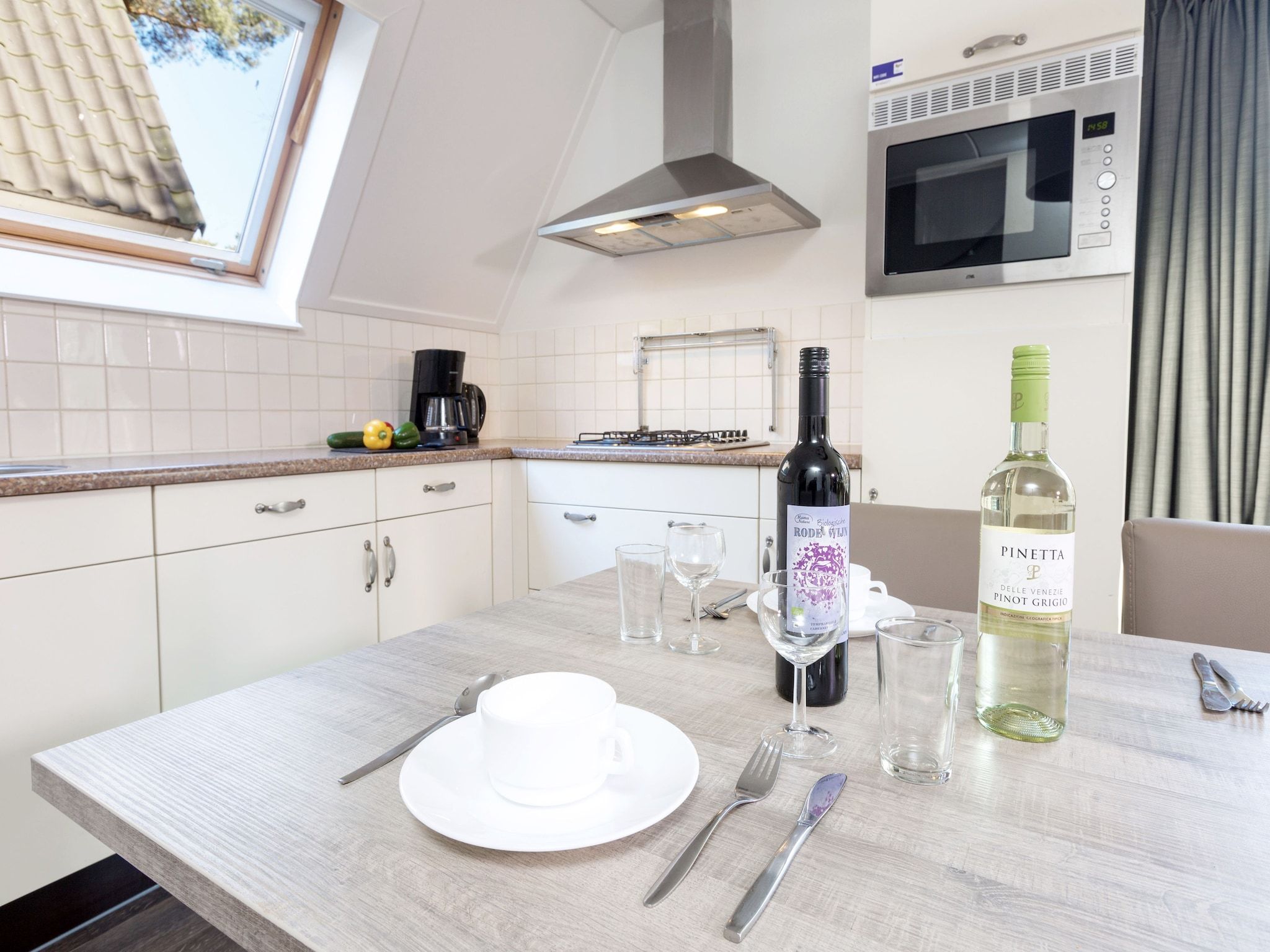 De keuken van Vakantiepark de Katjeskelder 17 in Oosterhout