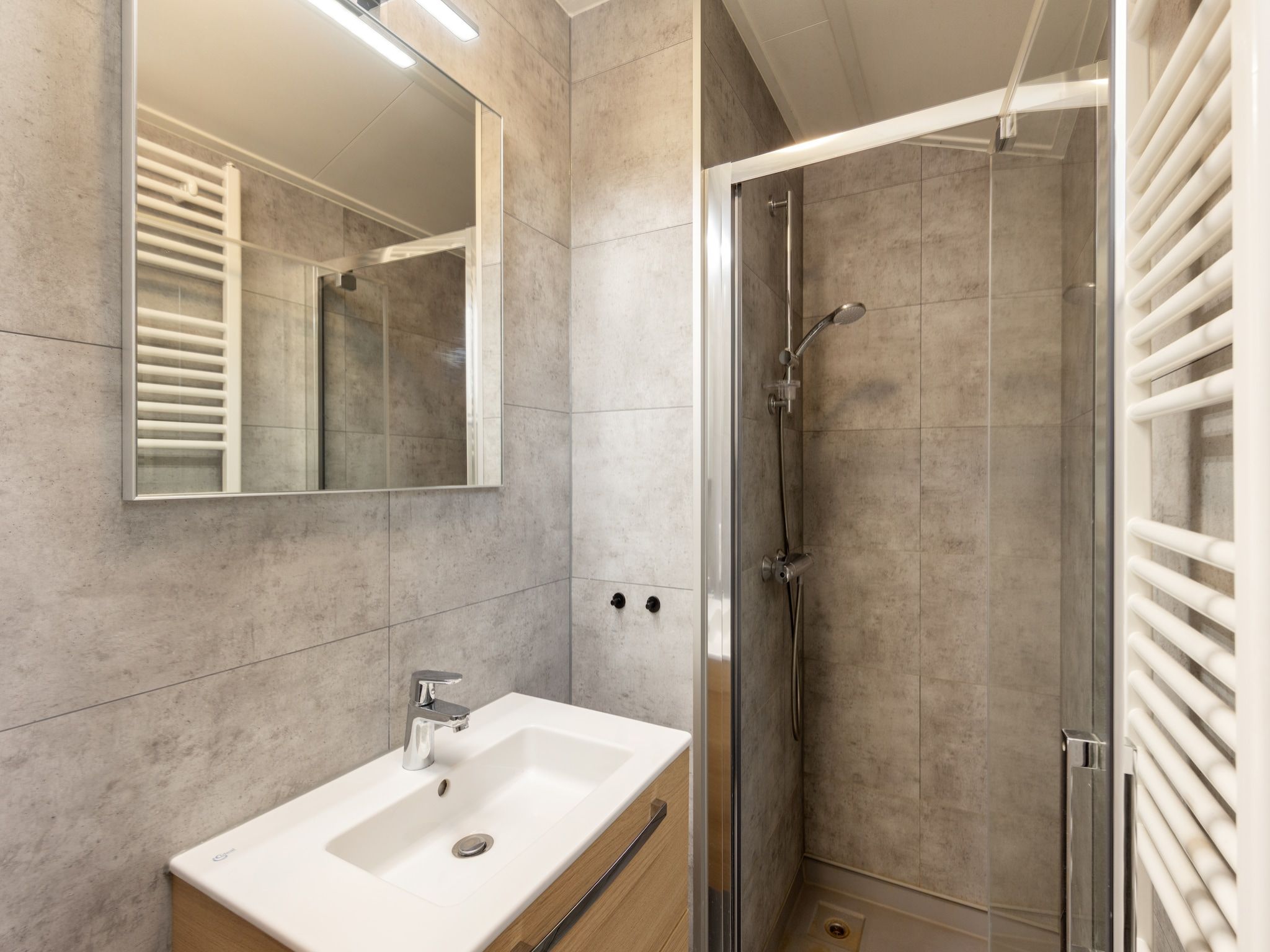 De badkamer van Park De Peel 1 in Vlierden