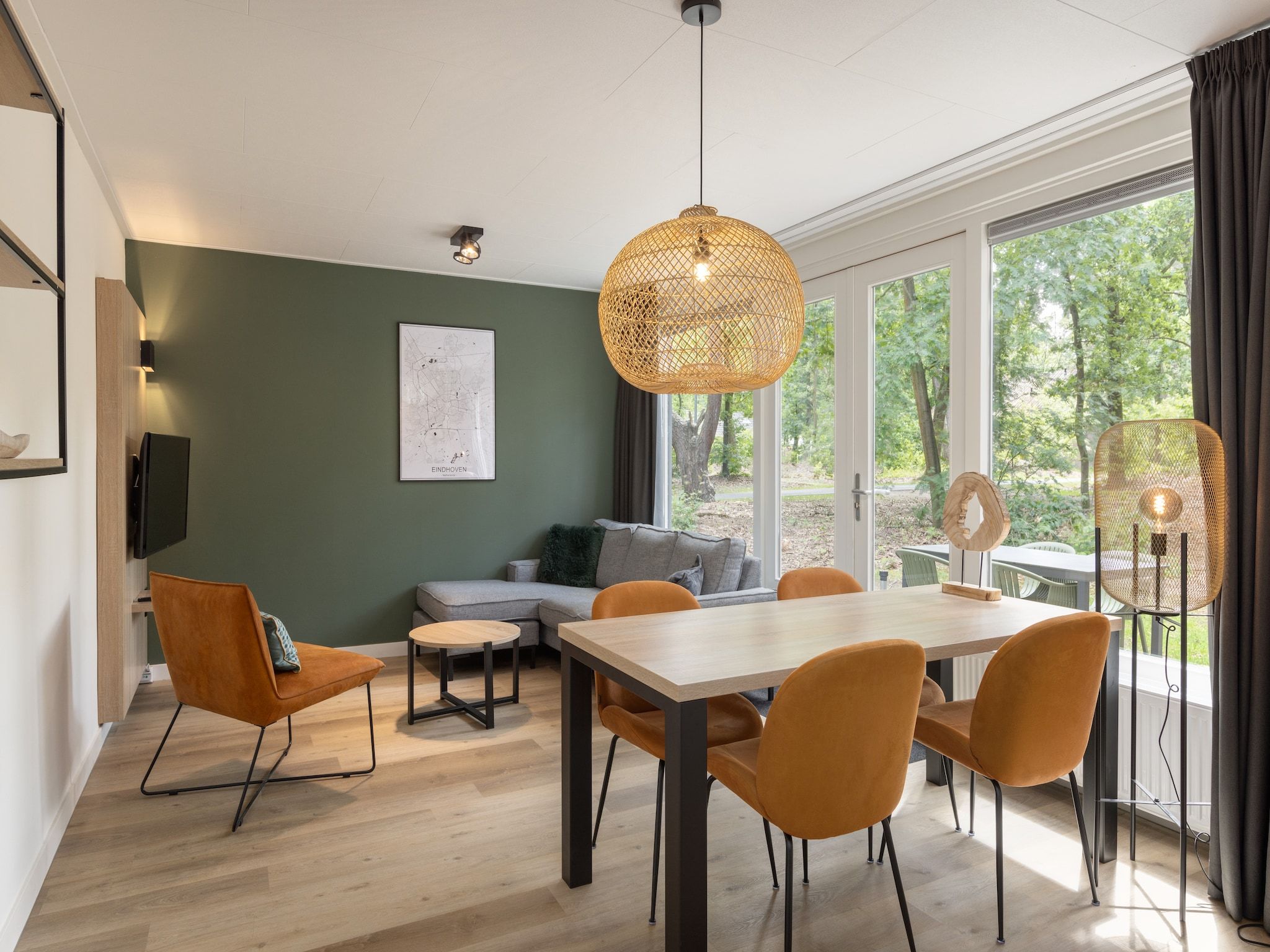 De eetkamer van Park De Peel 3 in Vlierden