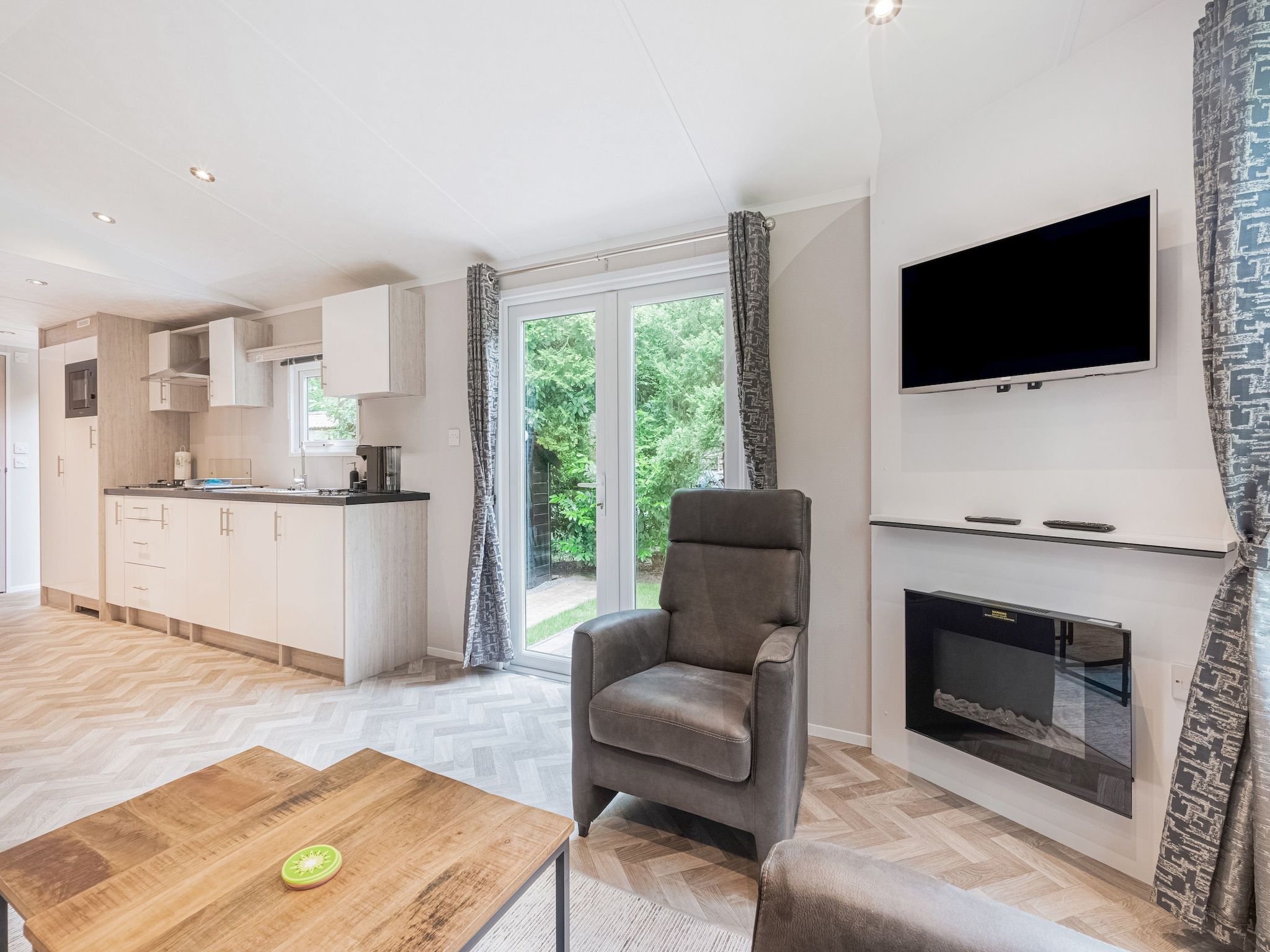 De woonkamer van Chalet in Vledder in Vledder