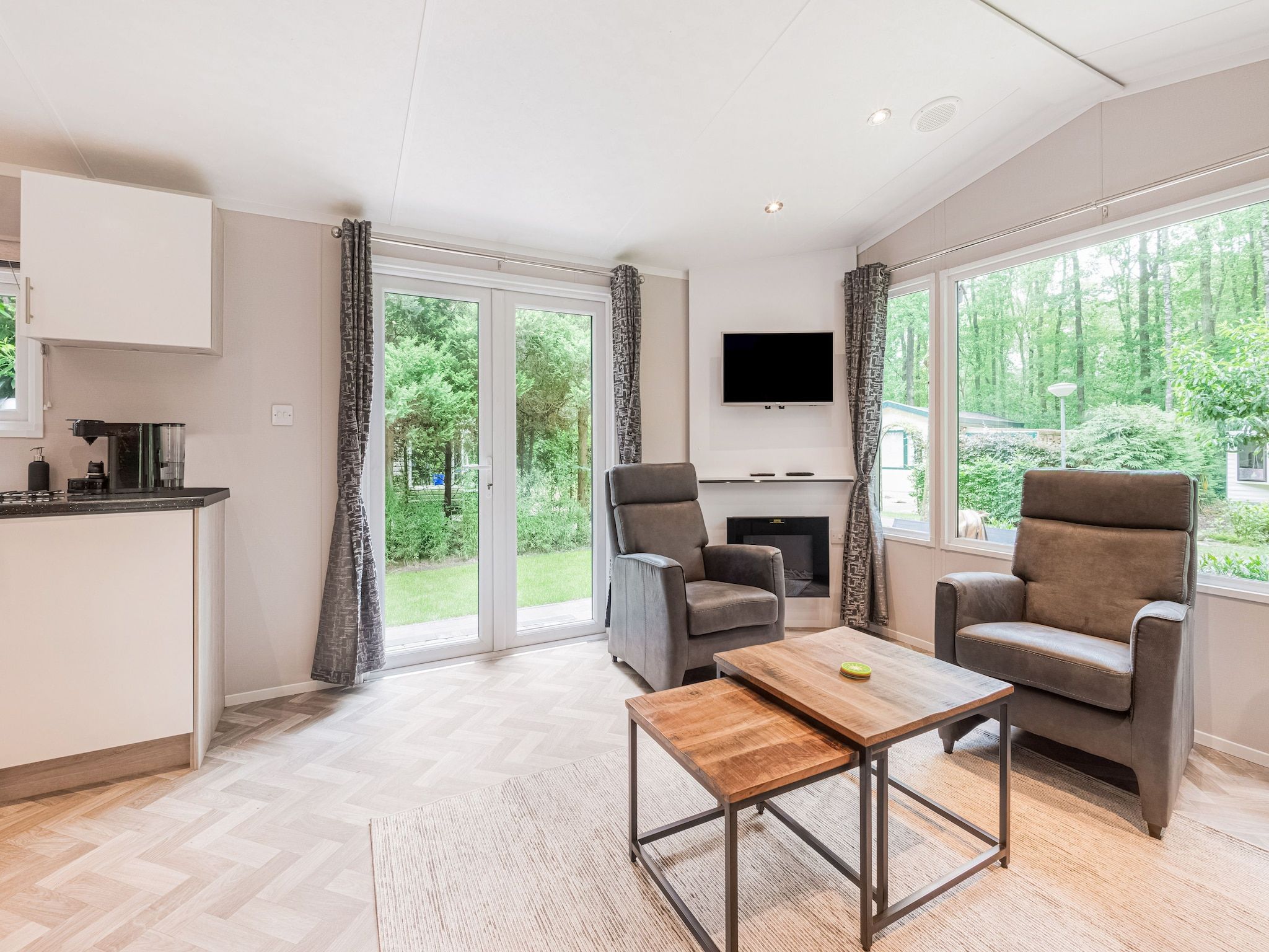 De woonkamer van Chalet in Vledder in Vledder