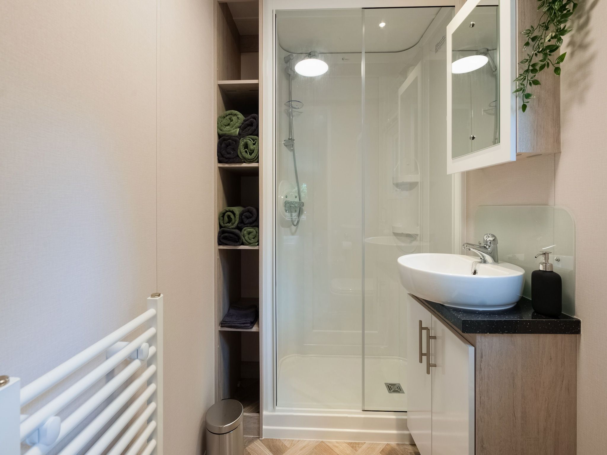 De badkamer van Chalet in Vledder in Vledder