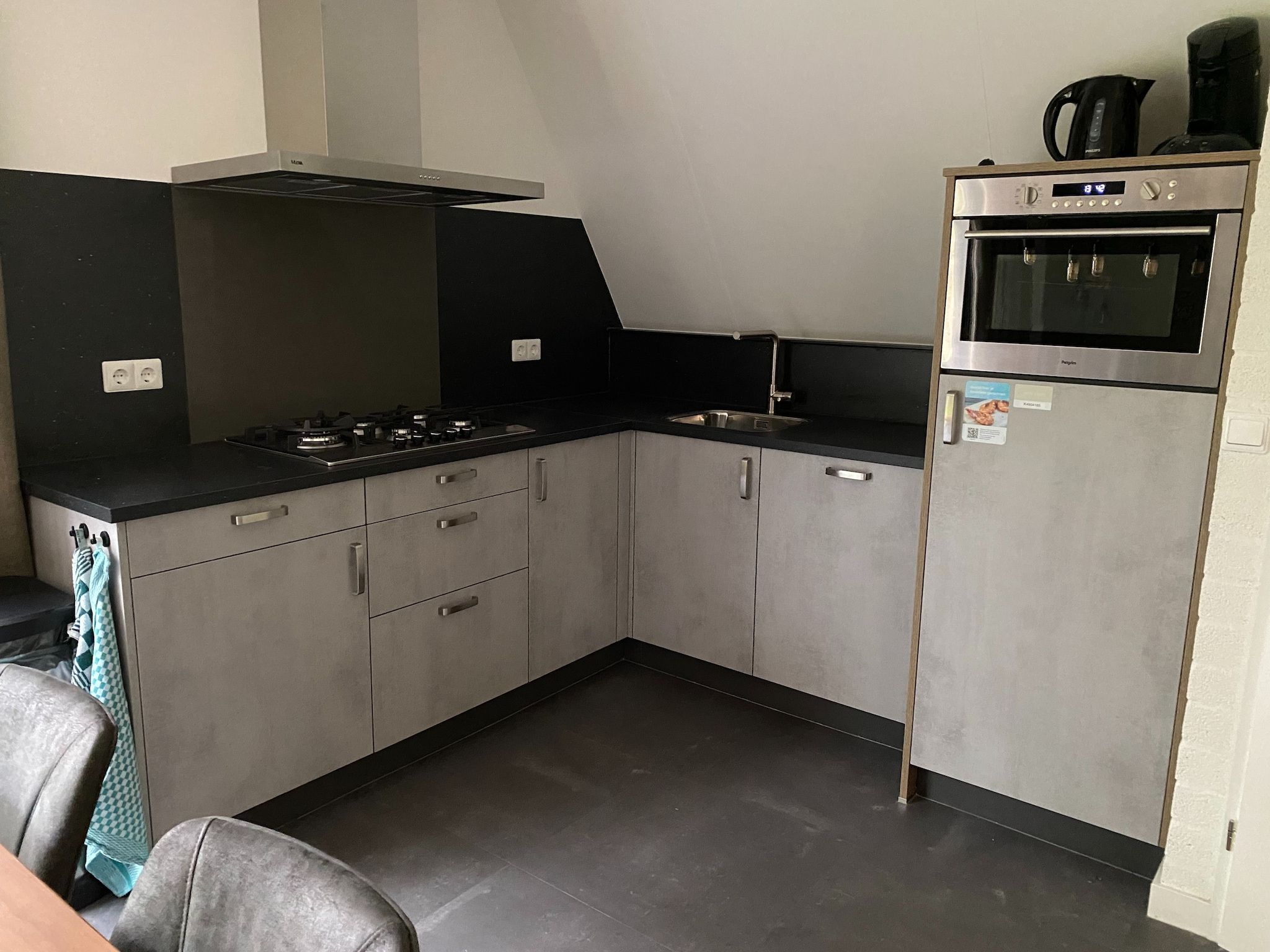 De keuken van Vakantiepark de Katjeskelder 20 in Oosterhout