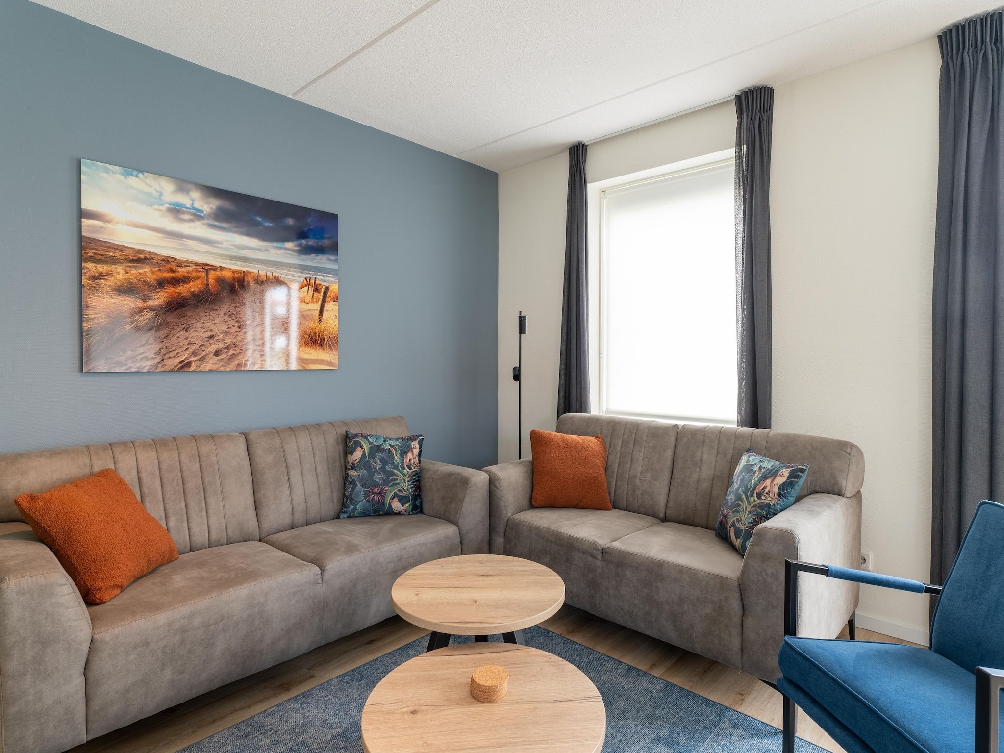 De woonkamer van Wulpdal Huis Nr 51 in Scherpenisse